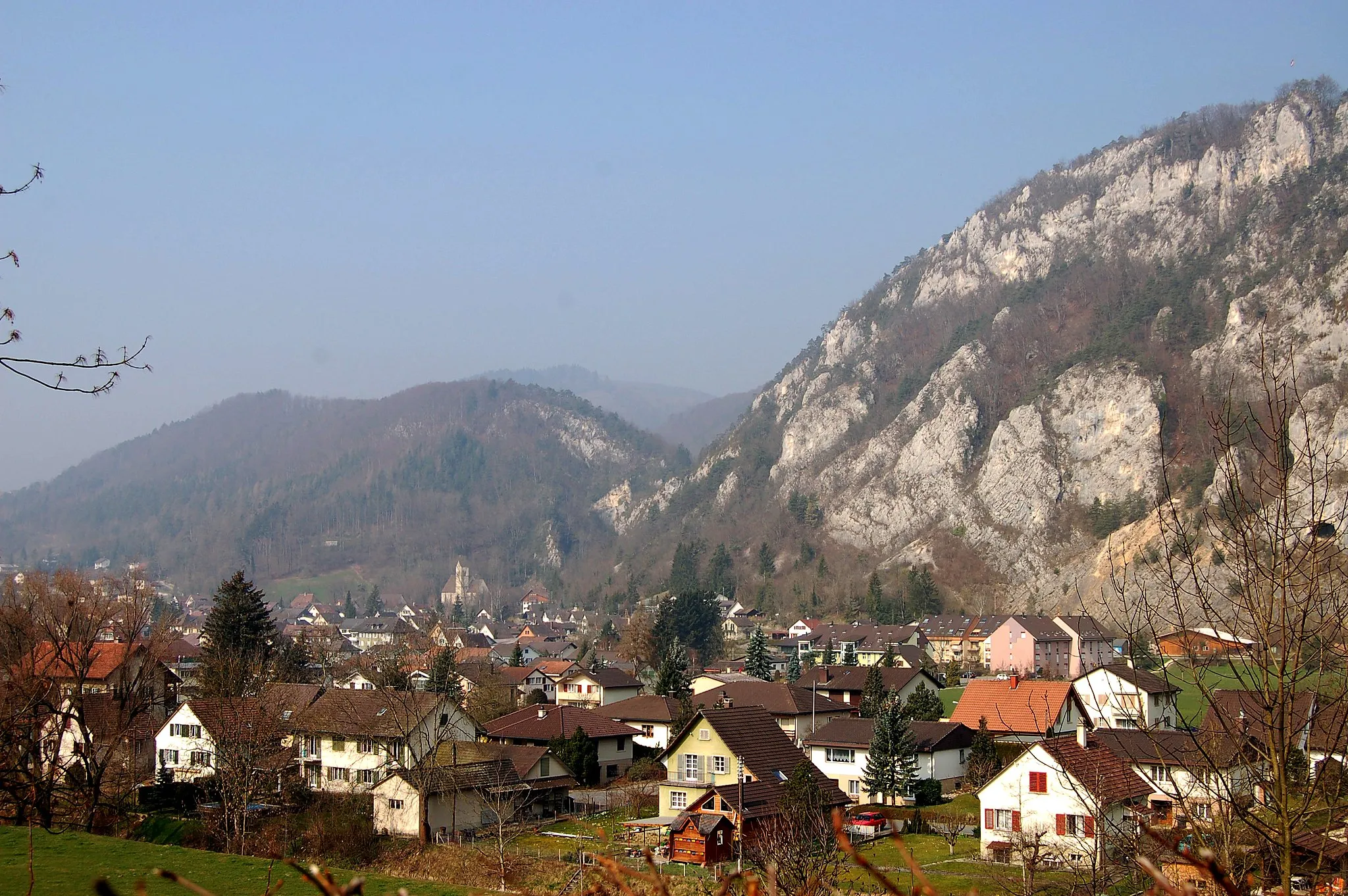 Photo showing: Pohled na město Balsthal v roce 2007