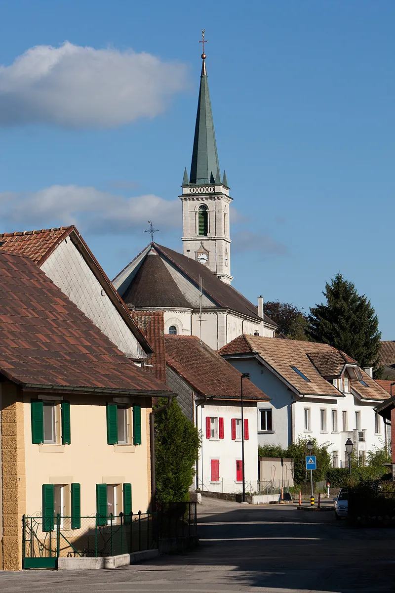 Photo showing: Le Bourg à Courgenay (JU)