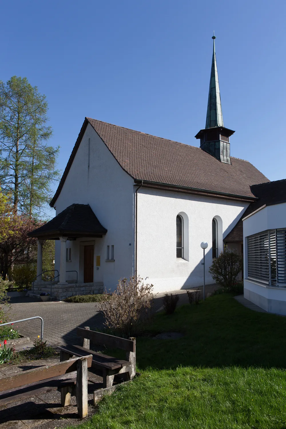 Photo showing: Reformierte Kirche von Courrendlin (JU)