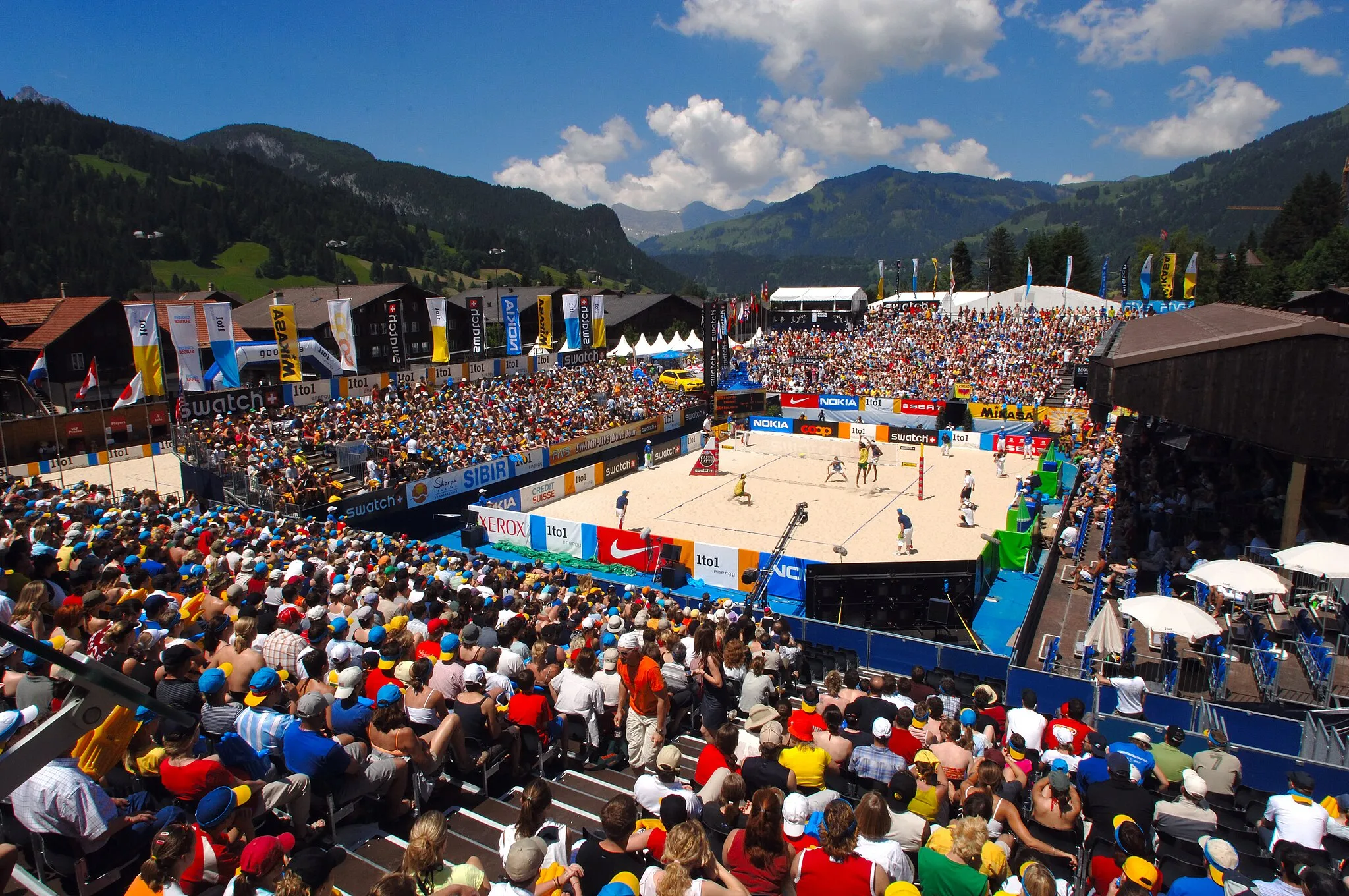 Photo showing: Beachvolleyball Tournament in Gstaad