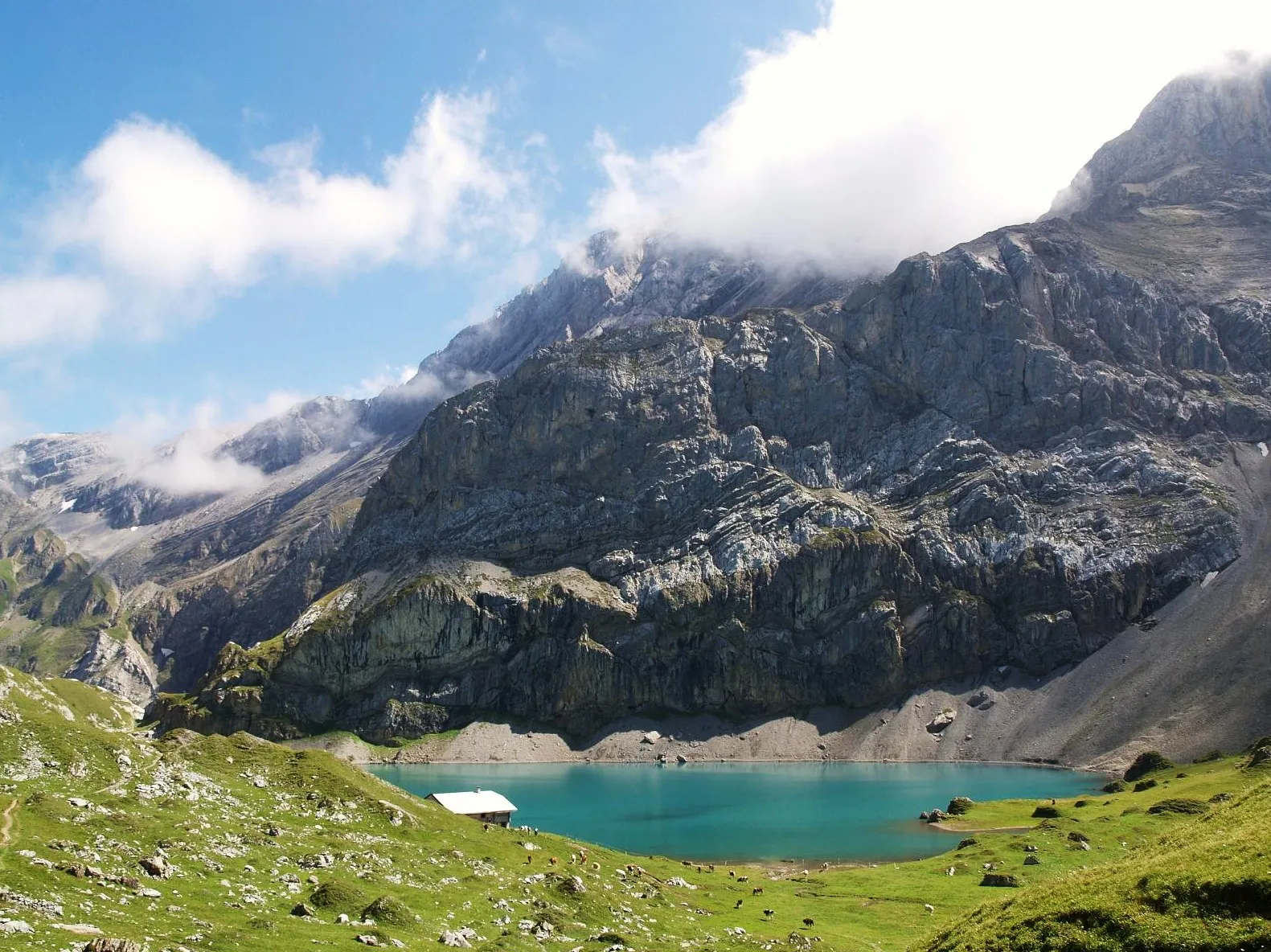 Photo showing: Iffigsee and Wildhorn massif near Lenk