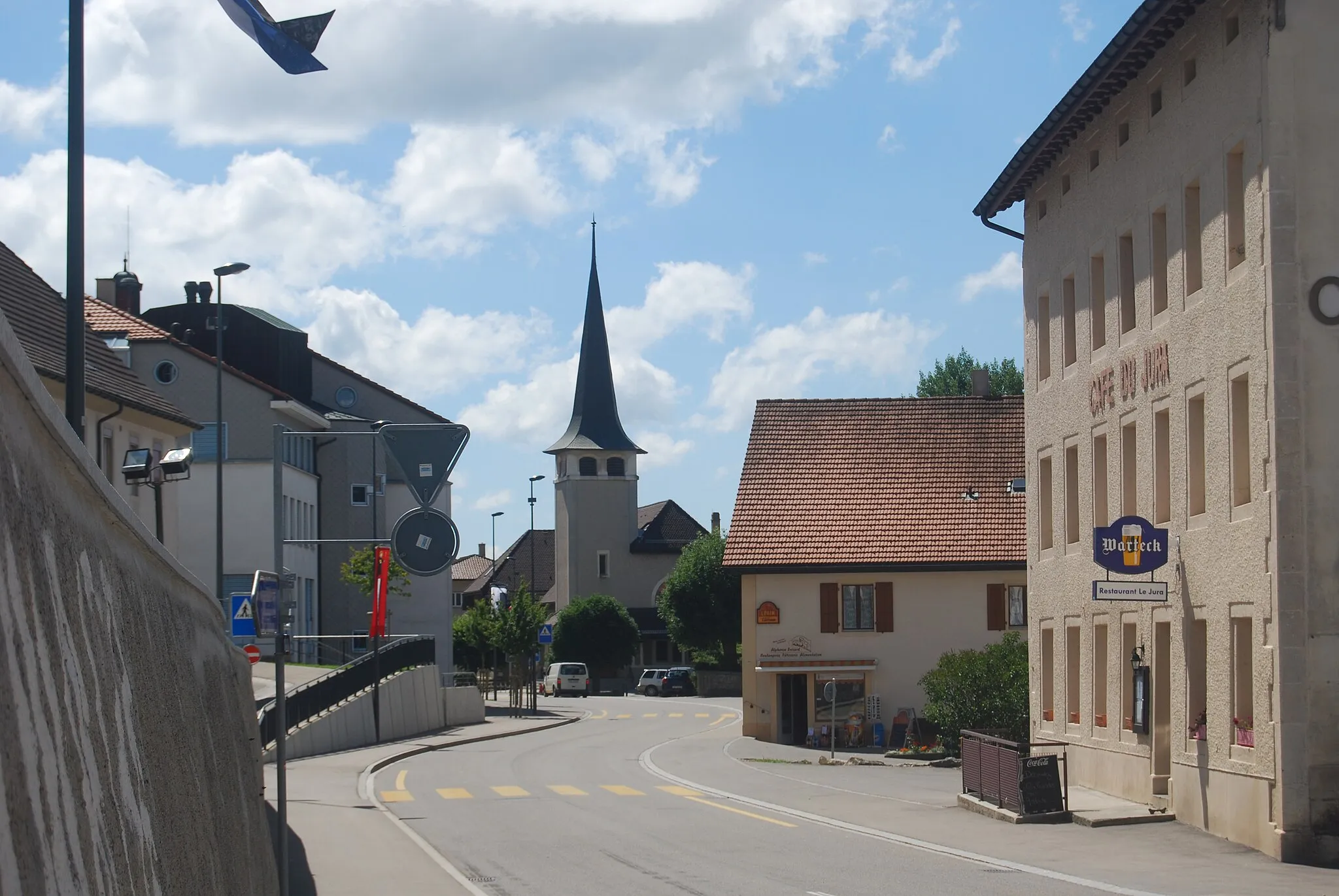 Photo showing: Protestant church of Saignelégier, canton of Jura, Switzerland