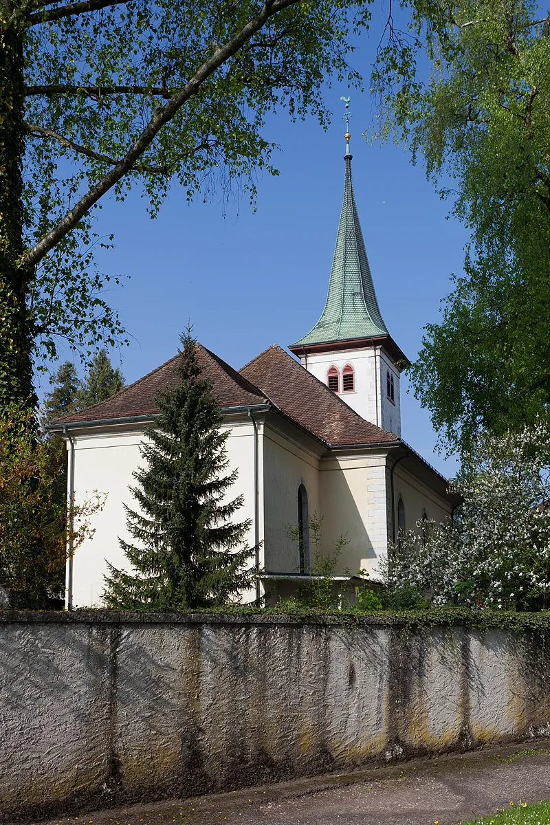 Photo showing: Reformierte Kirche in Wangen an der Aare (BE)