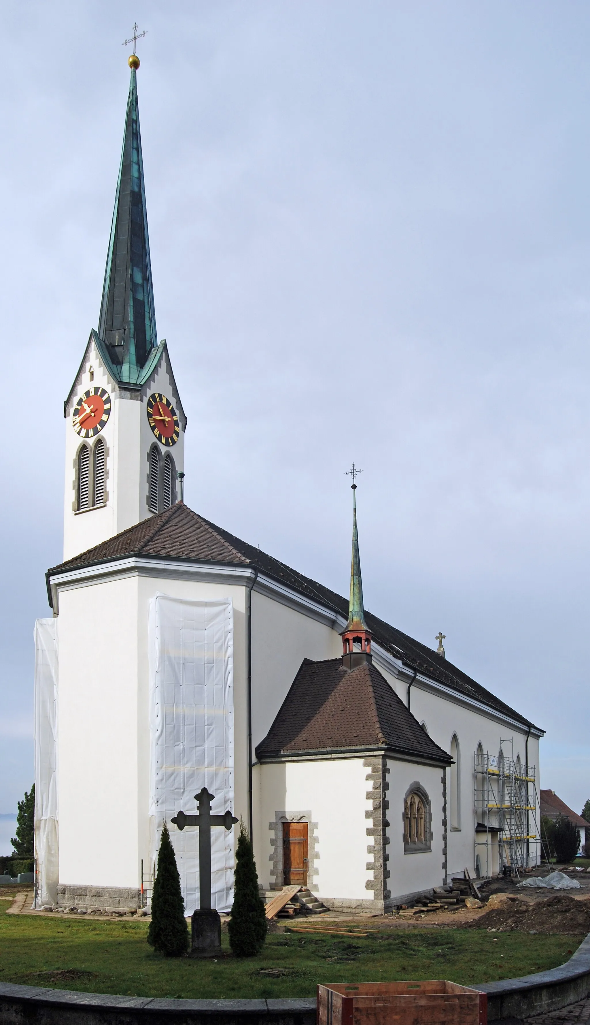 Photo showing: Church of Berikon, canton of Aargau, Switzerland