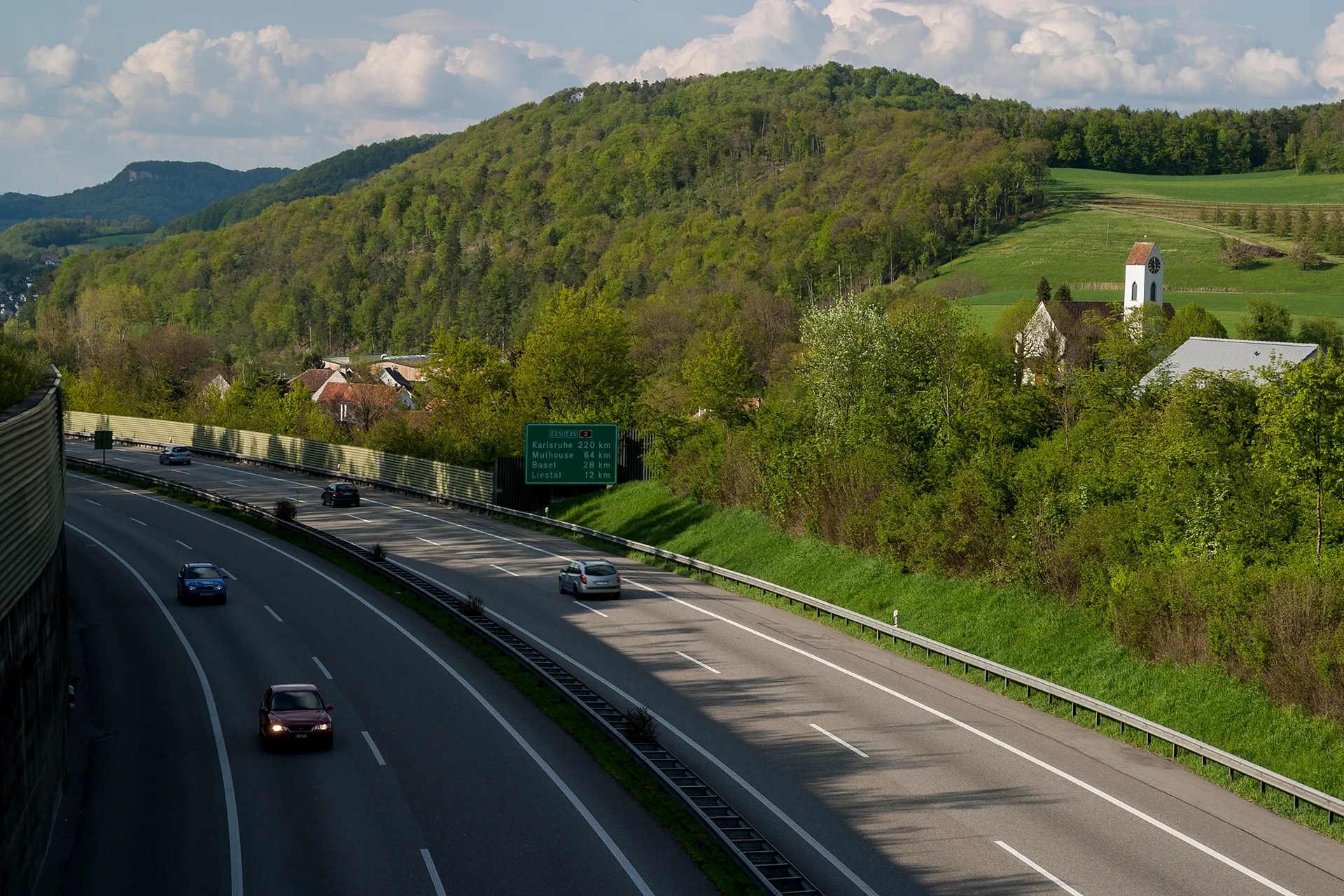 Photo showing: Autobahnabschnitt bei Diegten (BL)