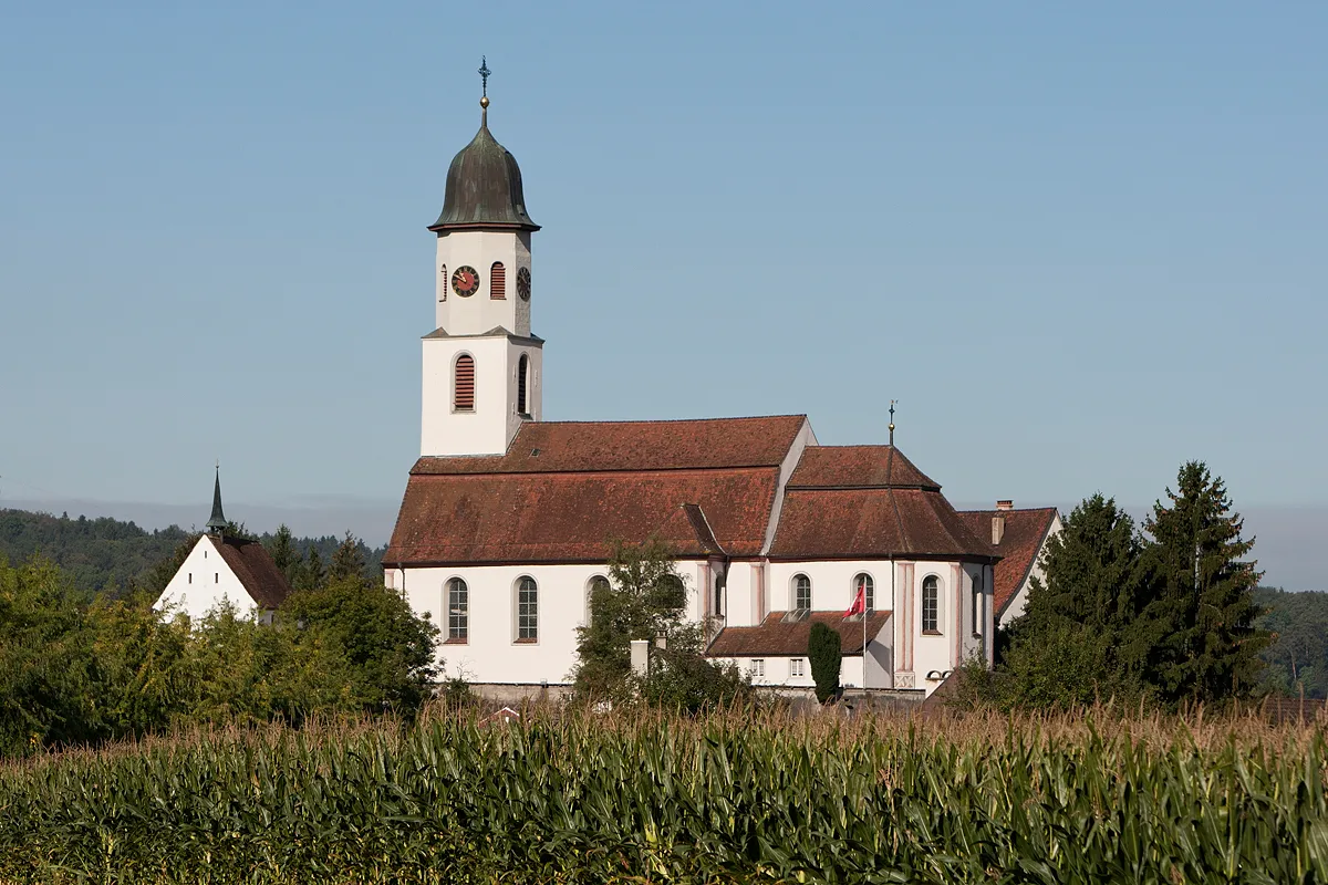Photo showing: Katholische Kirche und Friedhofkapelle (Beinhaus) in Frick