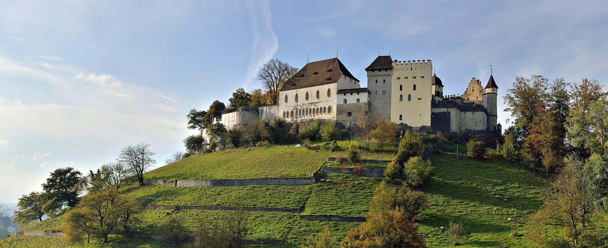 Photo showing: Lenzburg Castle, view from southeast