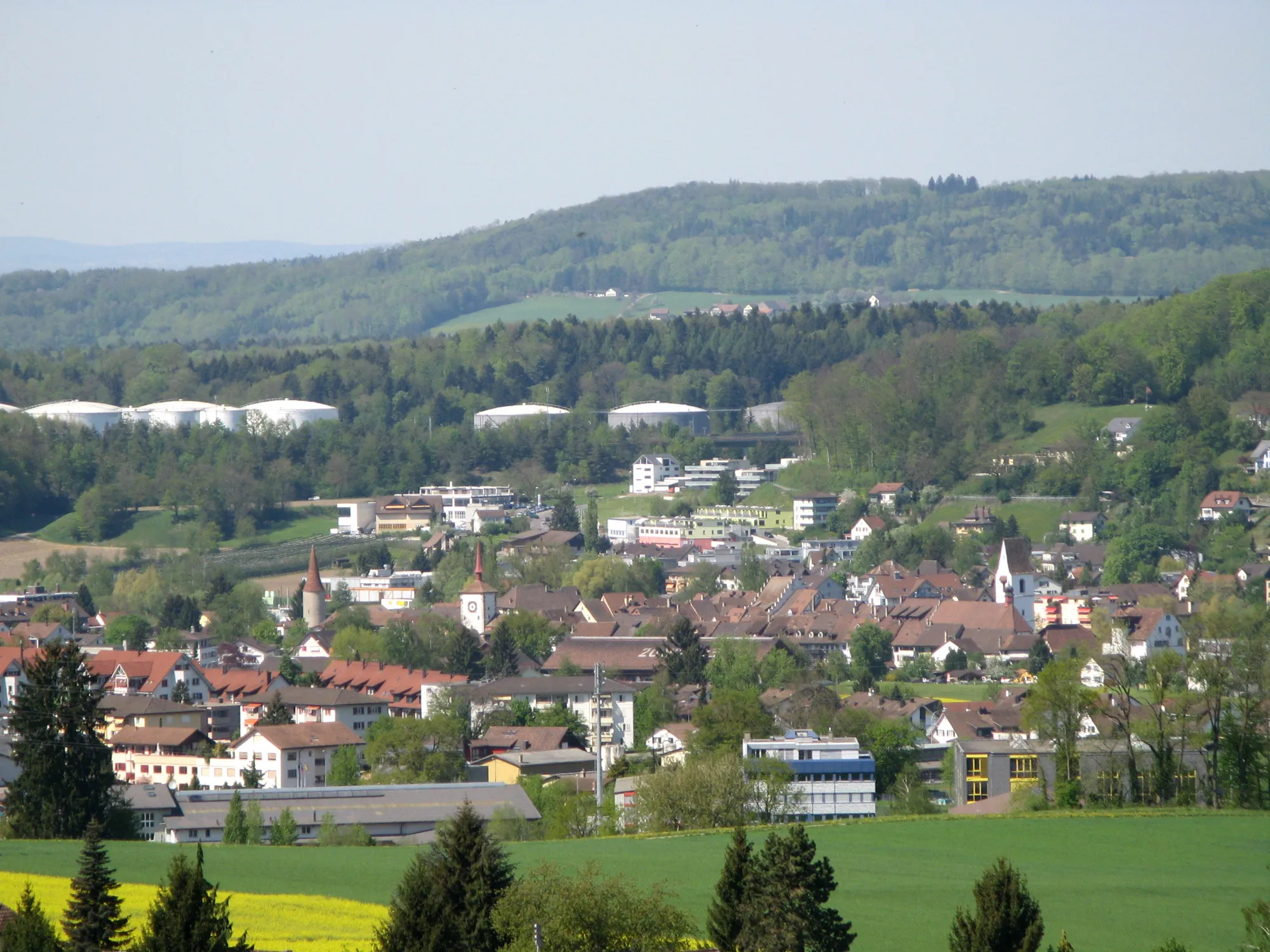 Photo showing: Ansicht von Mellingen, aufgenommen oberhalb von Tägerig