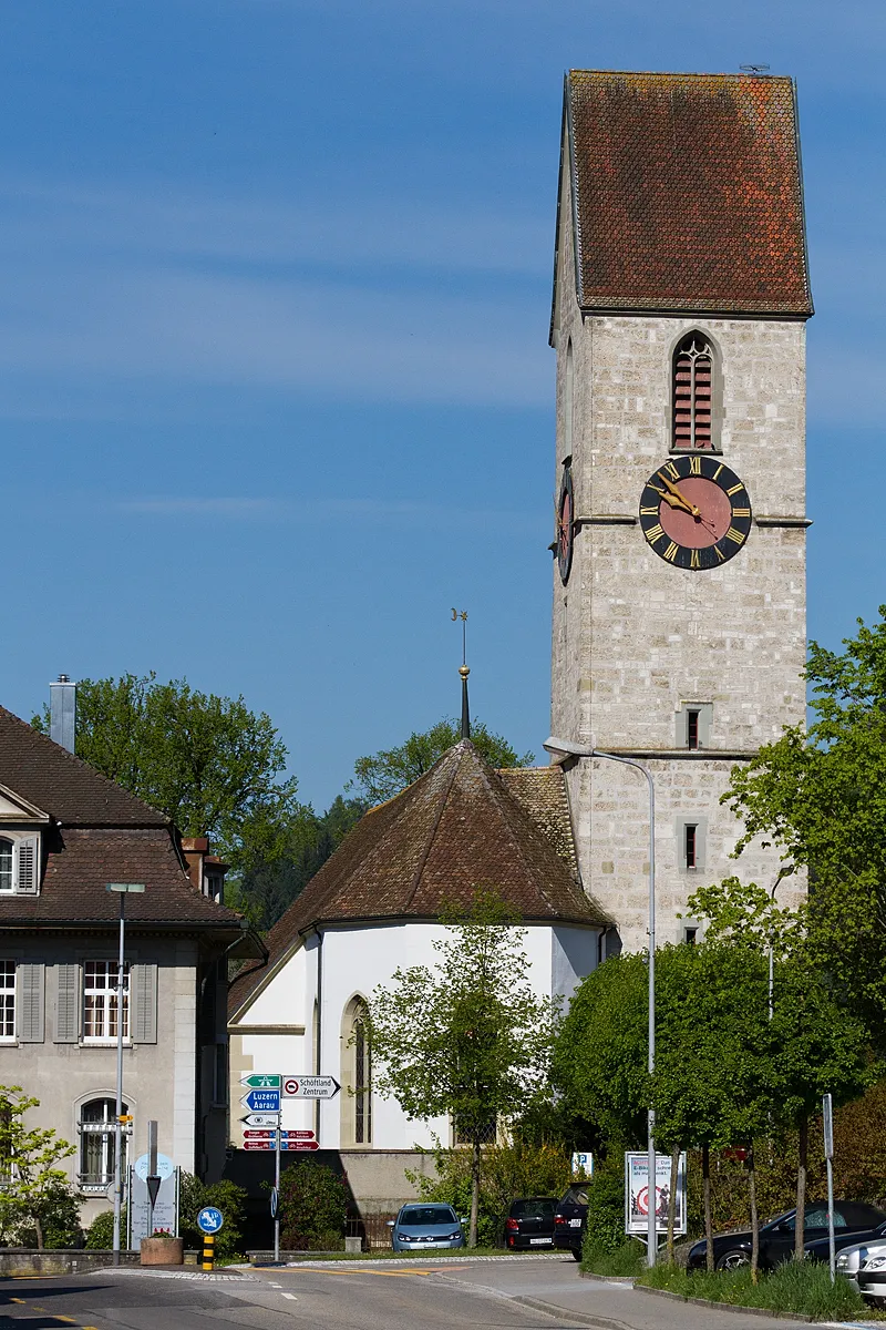 Photo showing: Die evangelisch-reformierte Kirche in Schöftland (AG) - (Kulturgut Liste B)