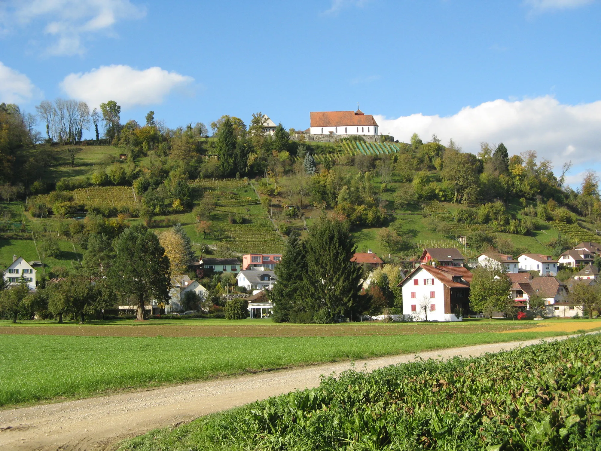 Photo showing: Ansicht von Staufen mit Staufberg und Kirche