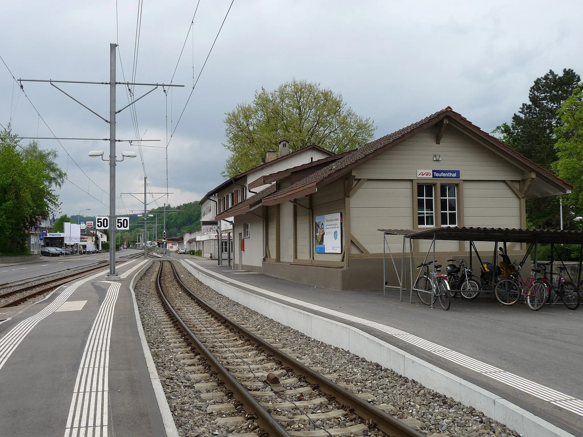 Photo showing: Bahnhof in Teufenthal