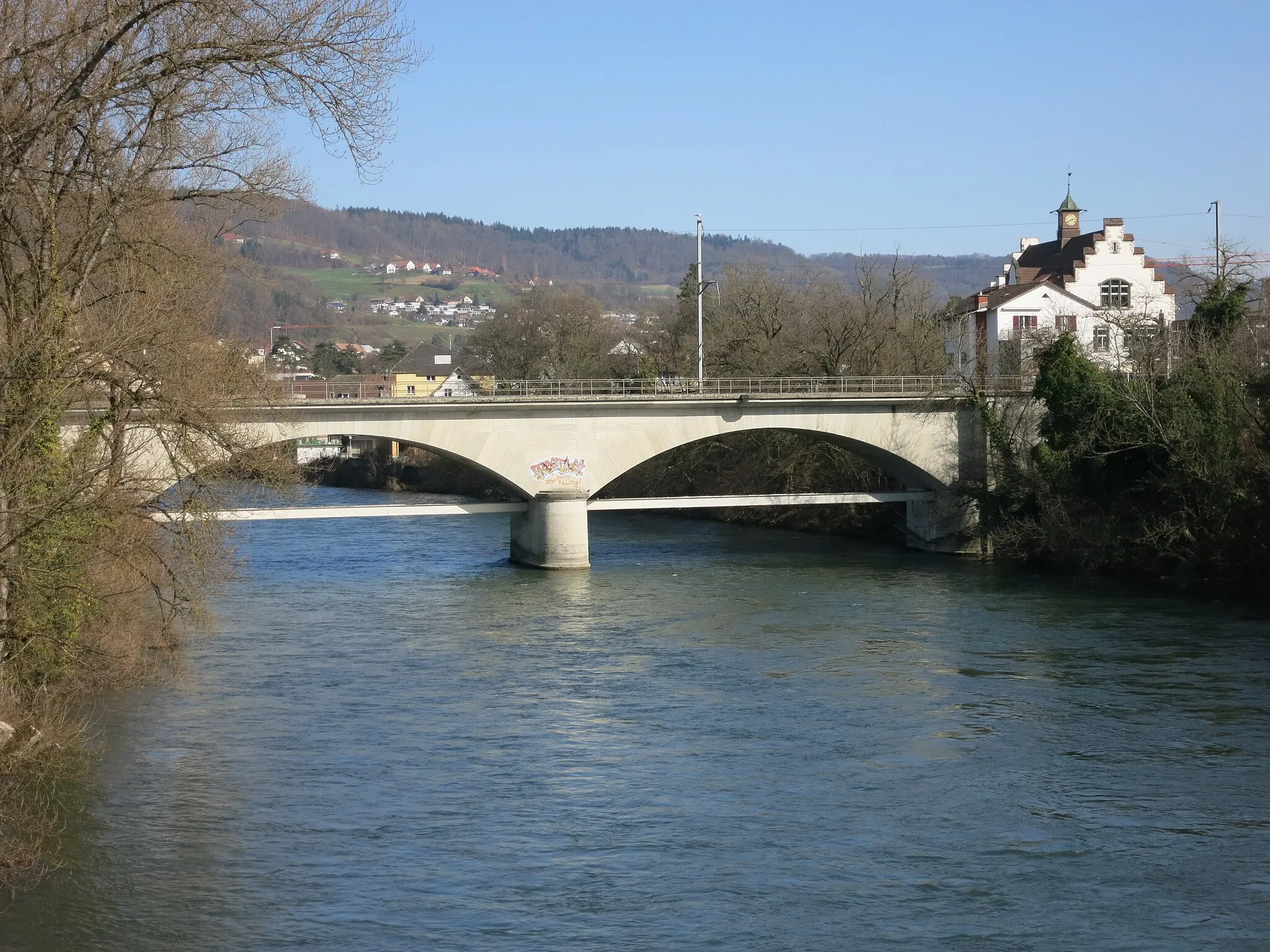 Photo showing: Eisenbahnbrücke Turgi-Untersiggenthal AG, Schweiz