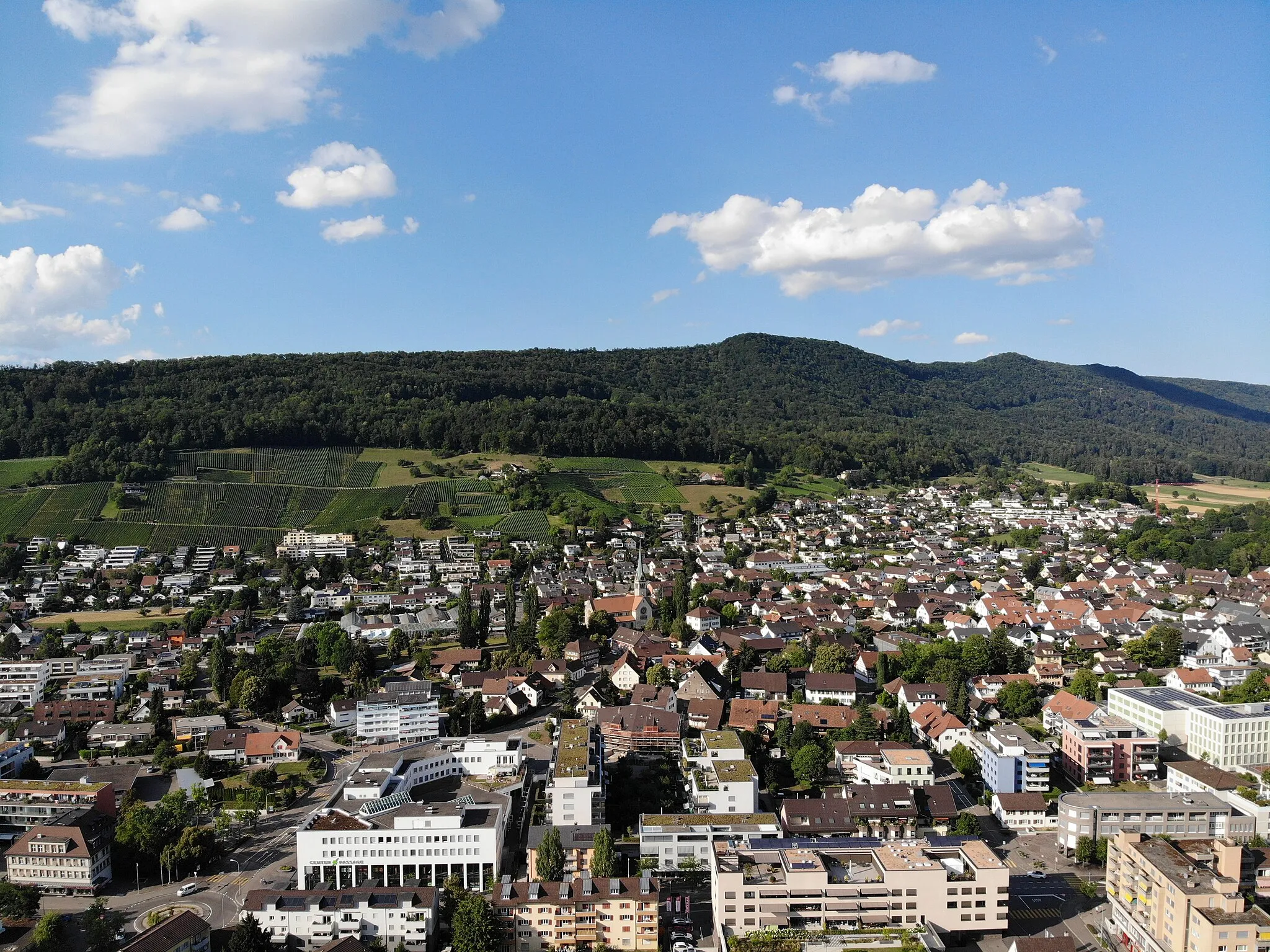 Photo showing: Wettingen: Blick vom Rathaus Richtung Dorf