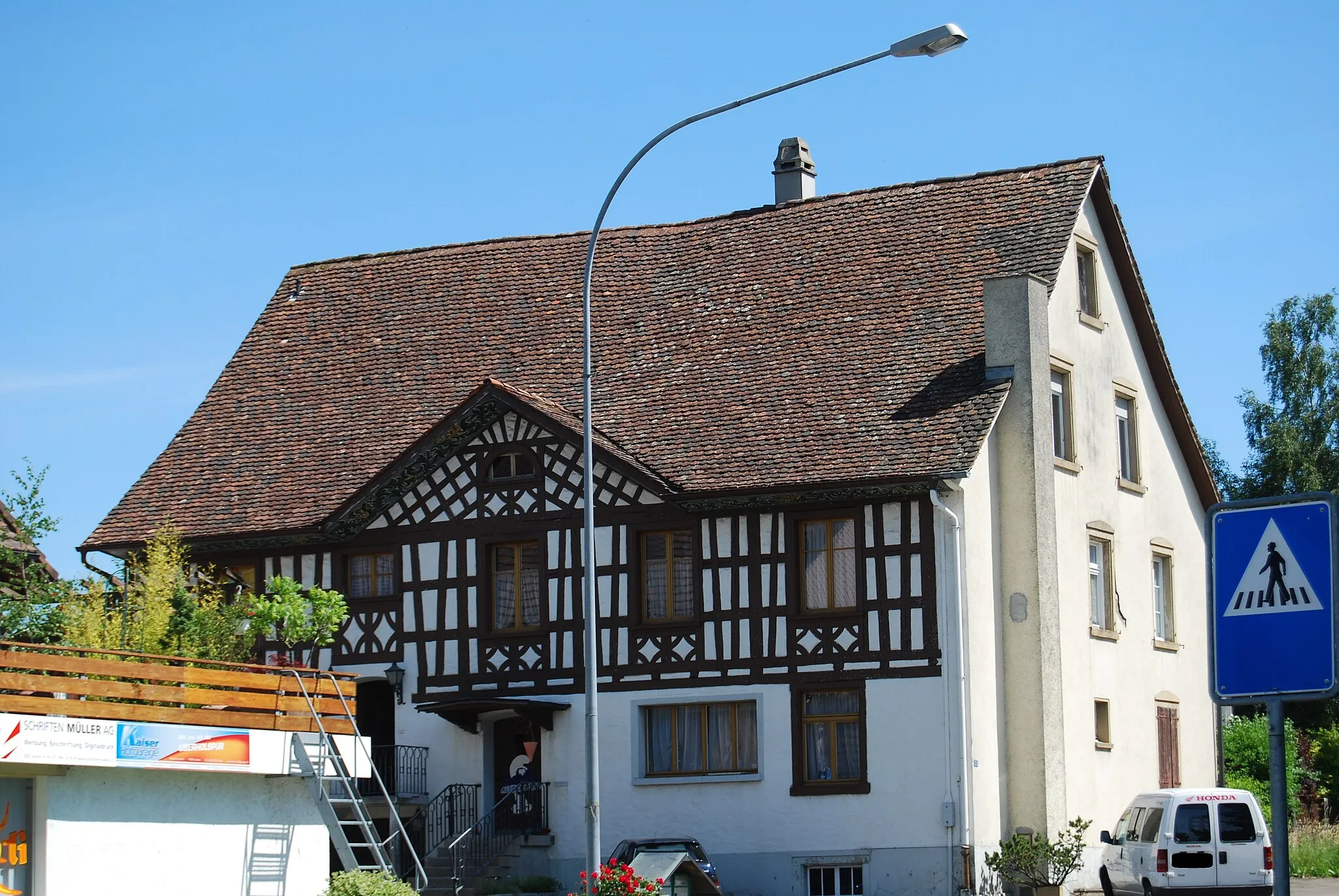 Photo showing: Timber framing house at Affeltrangen, canton of Thurgovia, Switzerland