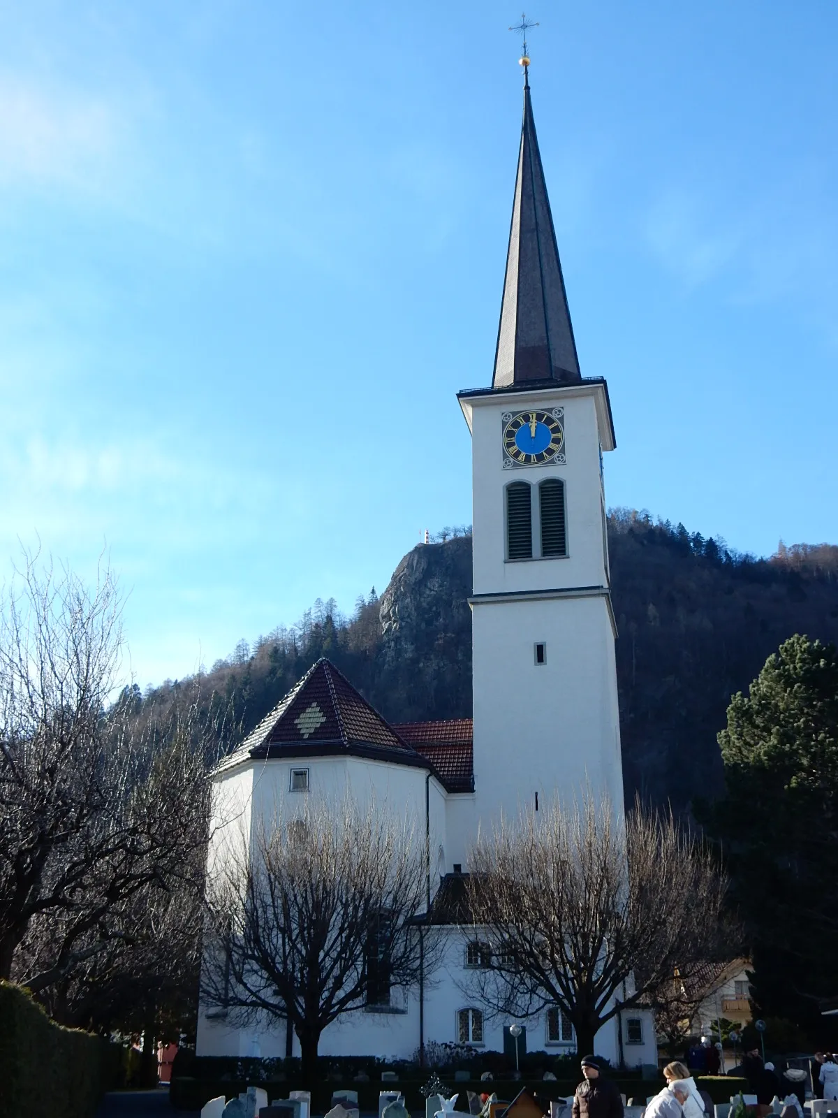 Photo showing: Bad Ragaz, église paroissiale Saint-Pancrace vue du cimetière