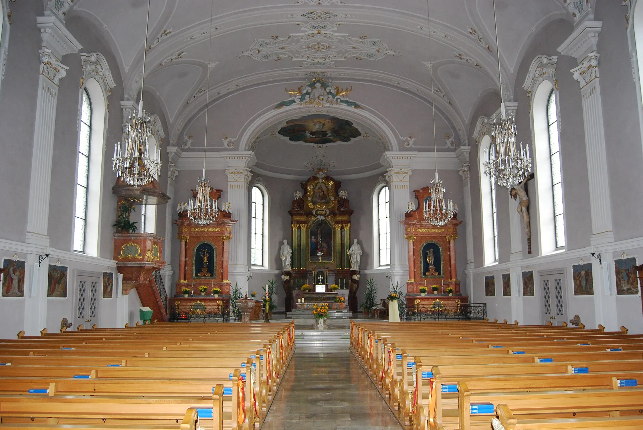 Photo showing: Catholic St. Peter and Paul Church at Benken, canton of St. Gallen, Switzerland