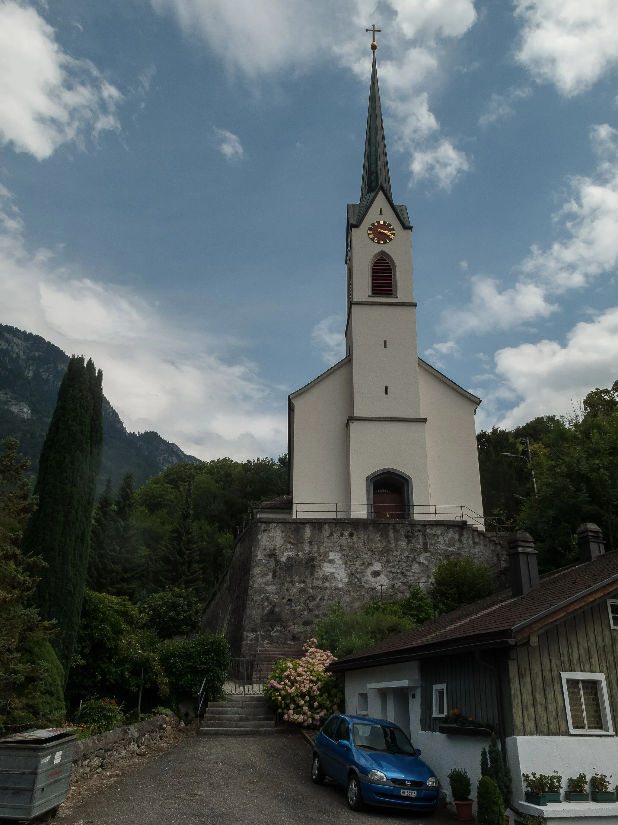 Photo showing: Berschis, church: die Sankt Georgskapelle