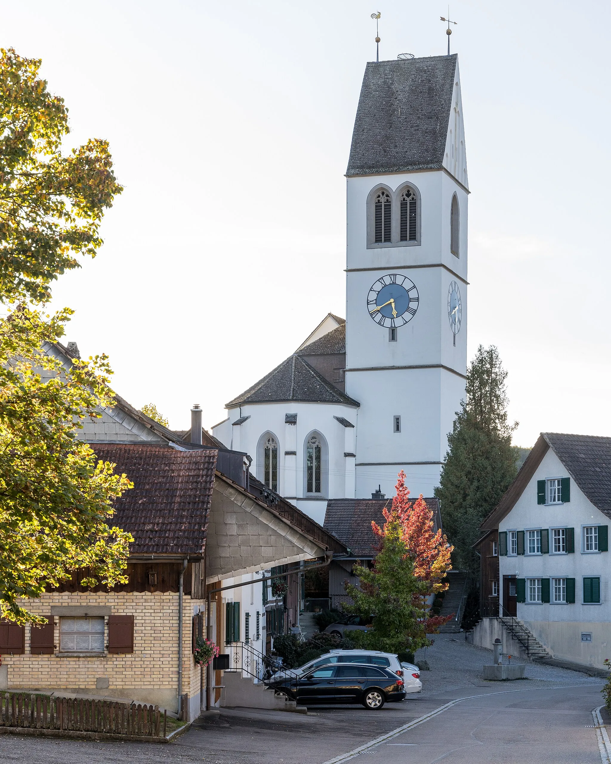 Photo showing: Gachnang TG: Evangelische Kirche St. Pankratius, erbaut 1493.