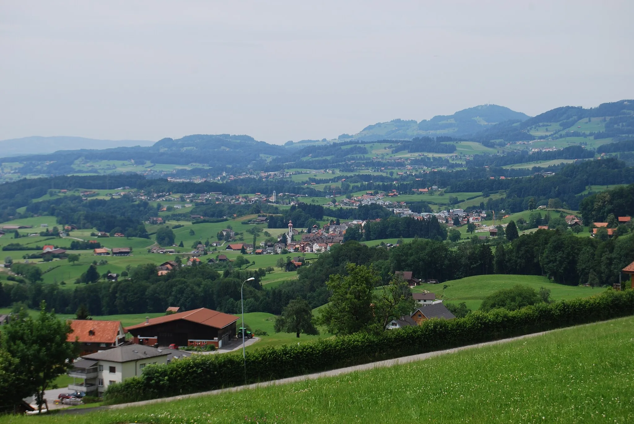 Photo showing: View from Rieden to Gommiswald and Ernetschwil, canton of St. Gallen, Switzerland