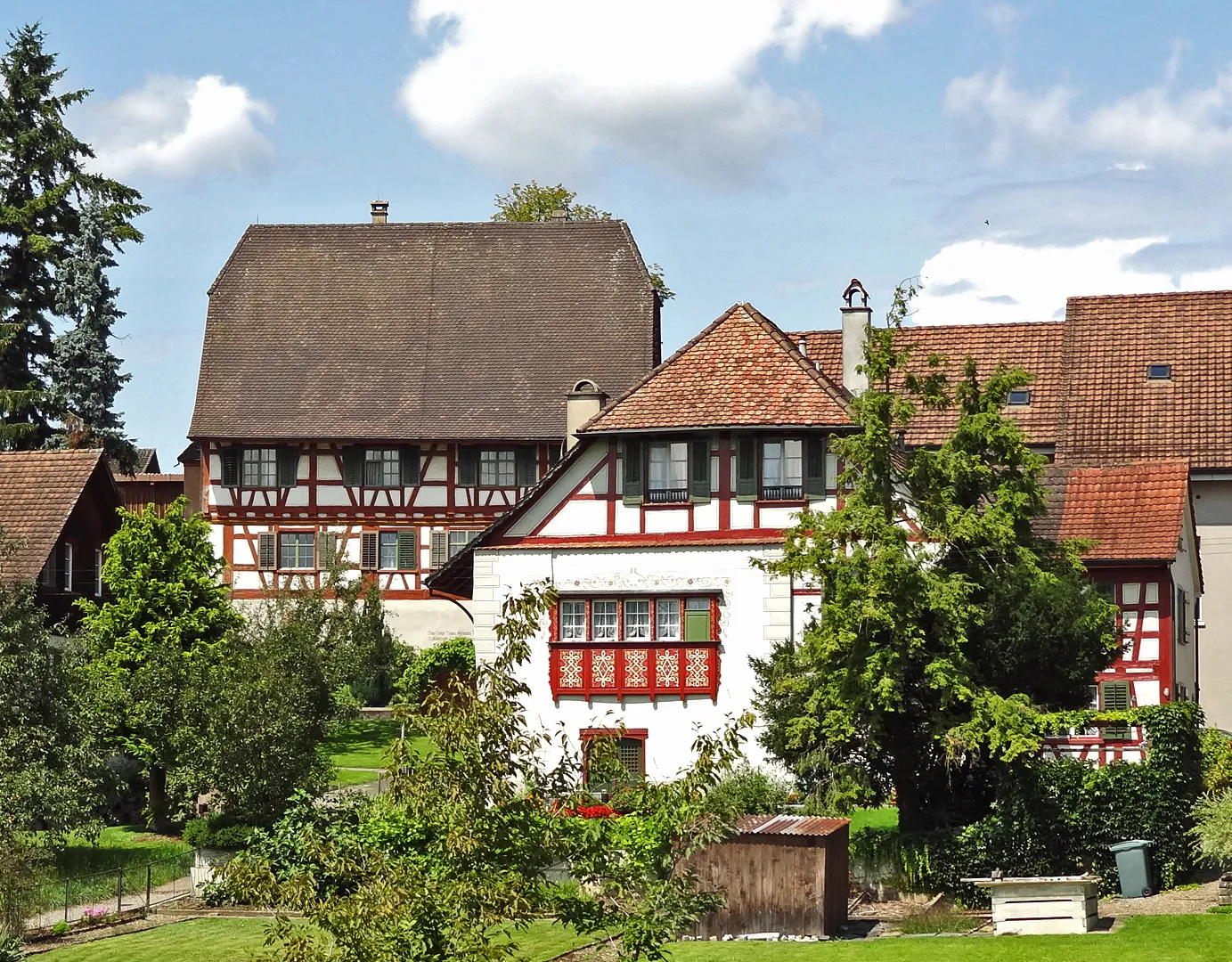 Photo showing: Timber framed houses (Hohes Haus and "Alter Kehlhof") in Märstetten, Switzerland