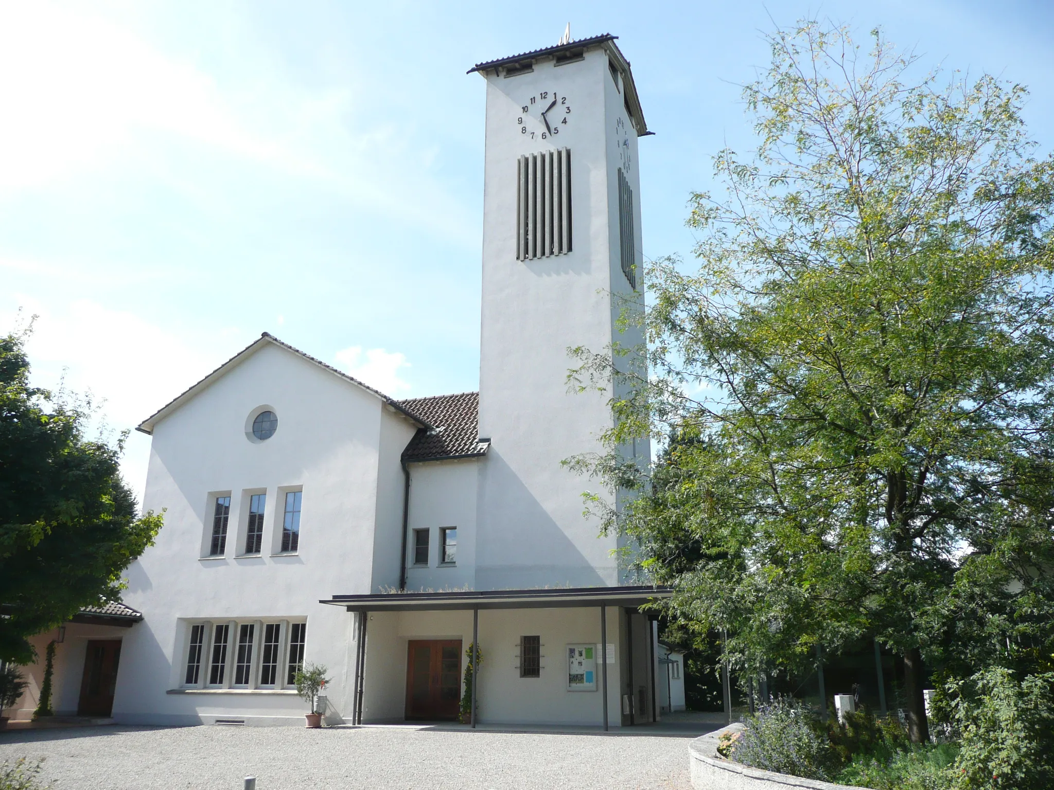 Photo showing: Evangelisches Kirchenzentrum Münchwilen TG (Schweiz), Baujahr der Kirche 1937