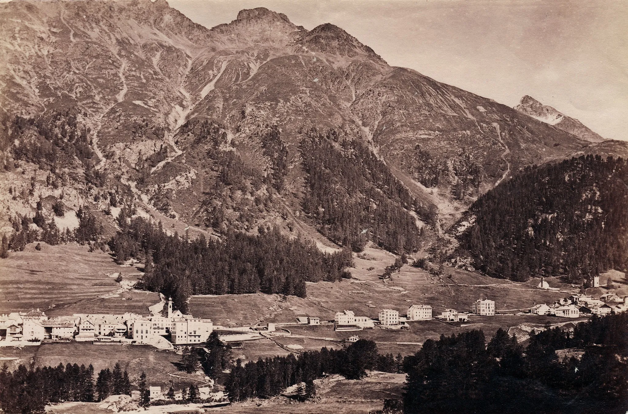 Photo showing: Pontresina, Ansicht um 1880