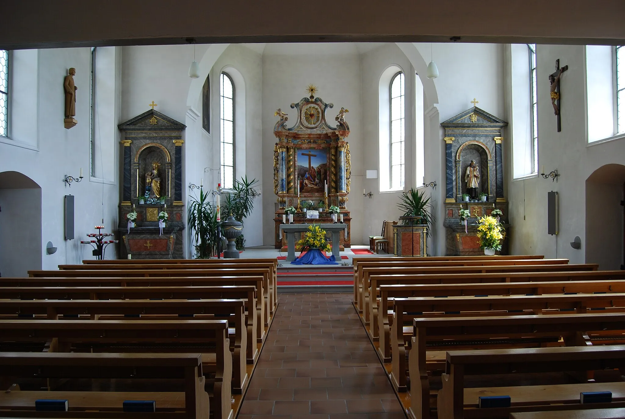 Photo showing: Pastoral church Saint  Antony of Padua at Walde, municipality of St. Gallenkappel, canton of St. Gallen, Switzerland