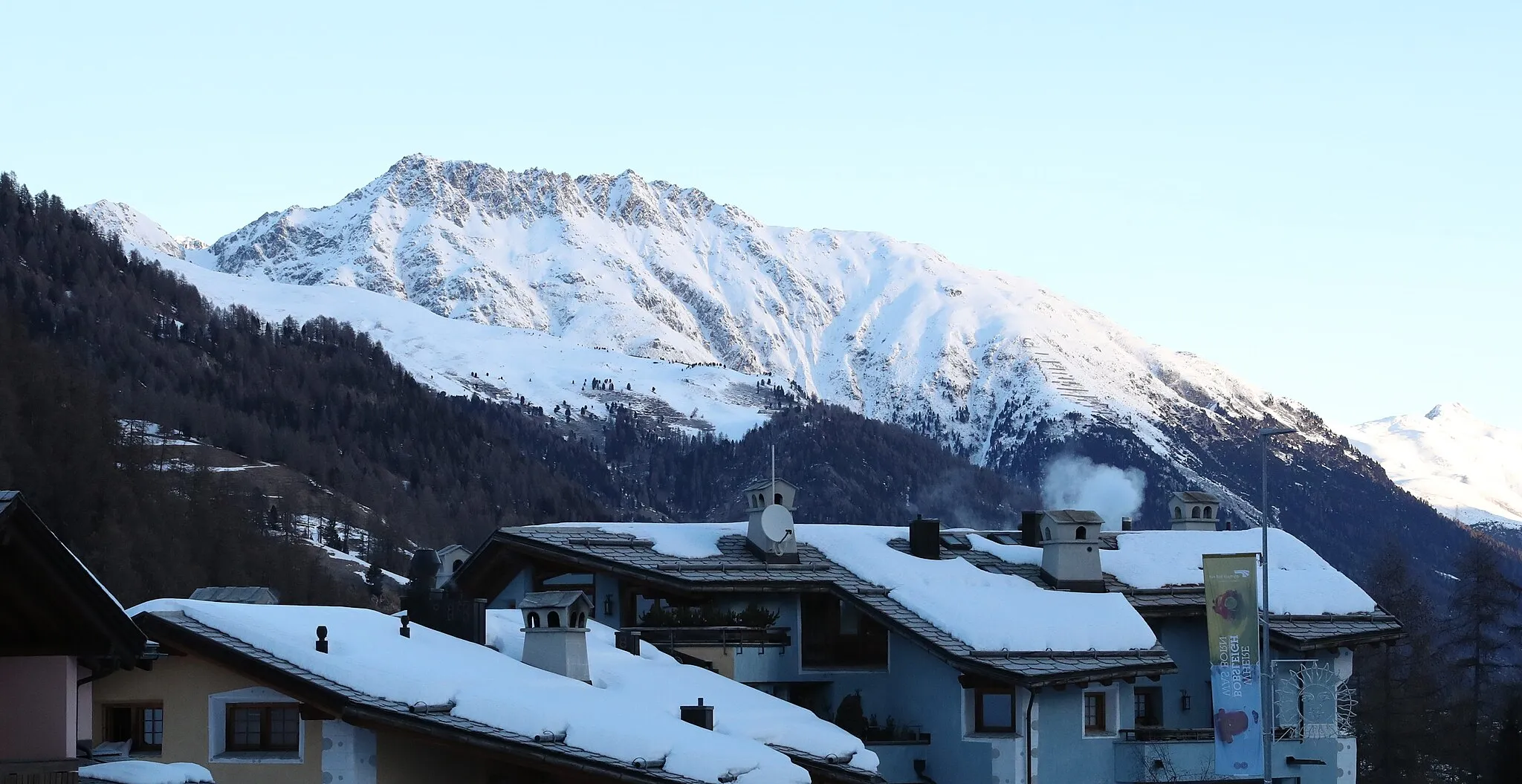 Photo showing: Olympia Bob Run St. Moritz–Celerina view at the 2021/22 Luge World Cup Final and 2022 European Luge Championships in St. Moritz–Celerina