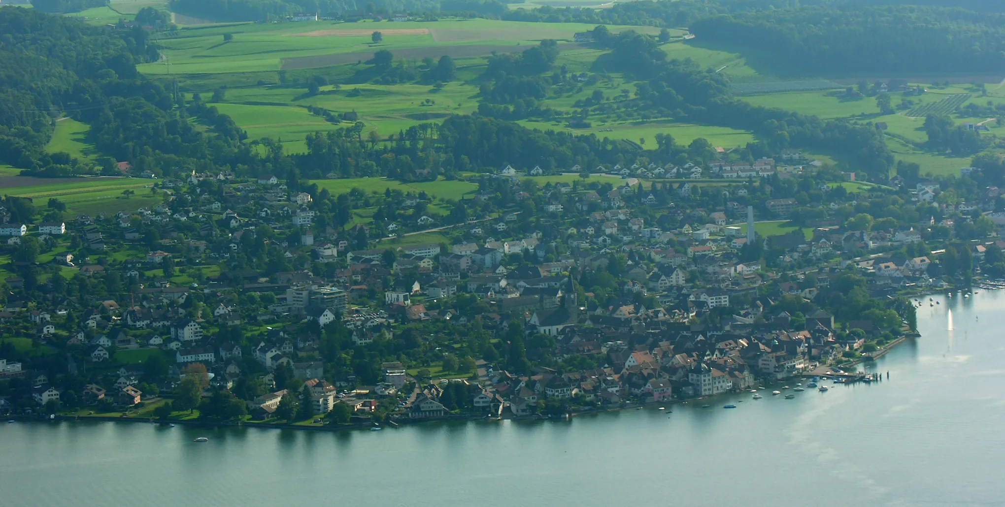 Photo showing: Switzerland, Thurgau,

Aerial view of Steckborn