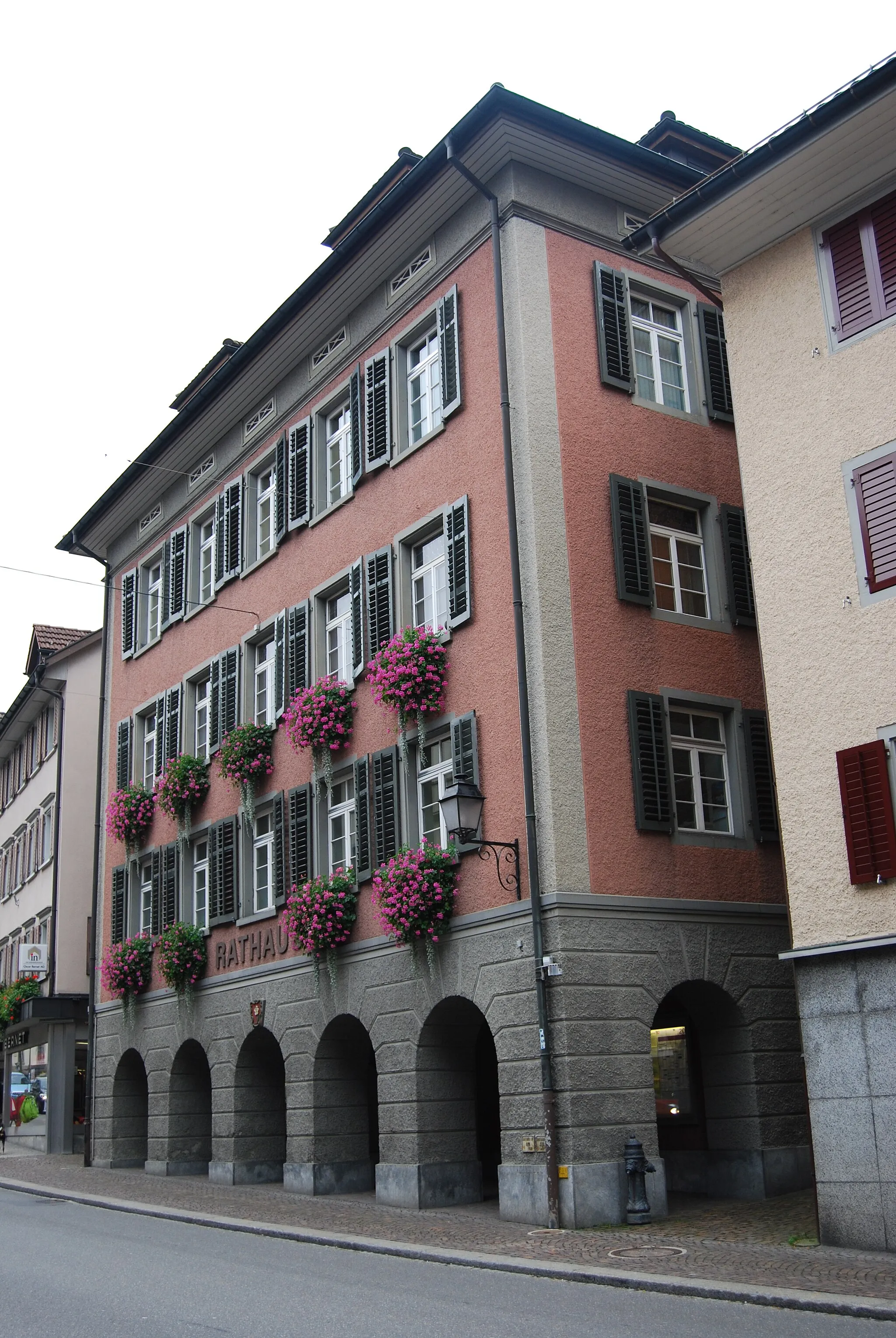Photo showing: Council house of Uznach, canton of St. Gallen, Switzerland