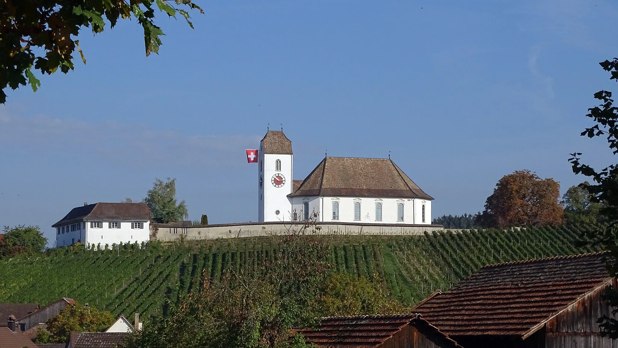 Photo showing: Kirche St. Othmar in Wilchingen im Schweizer Kanton Schaffhausen.