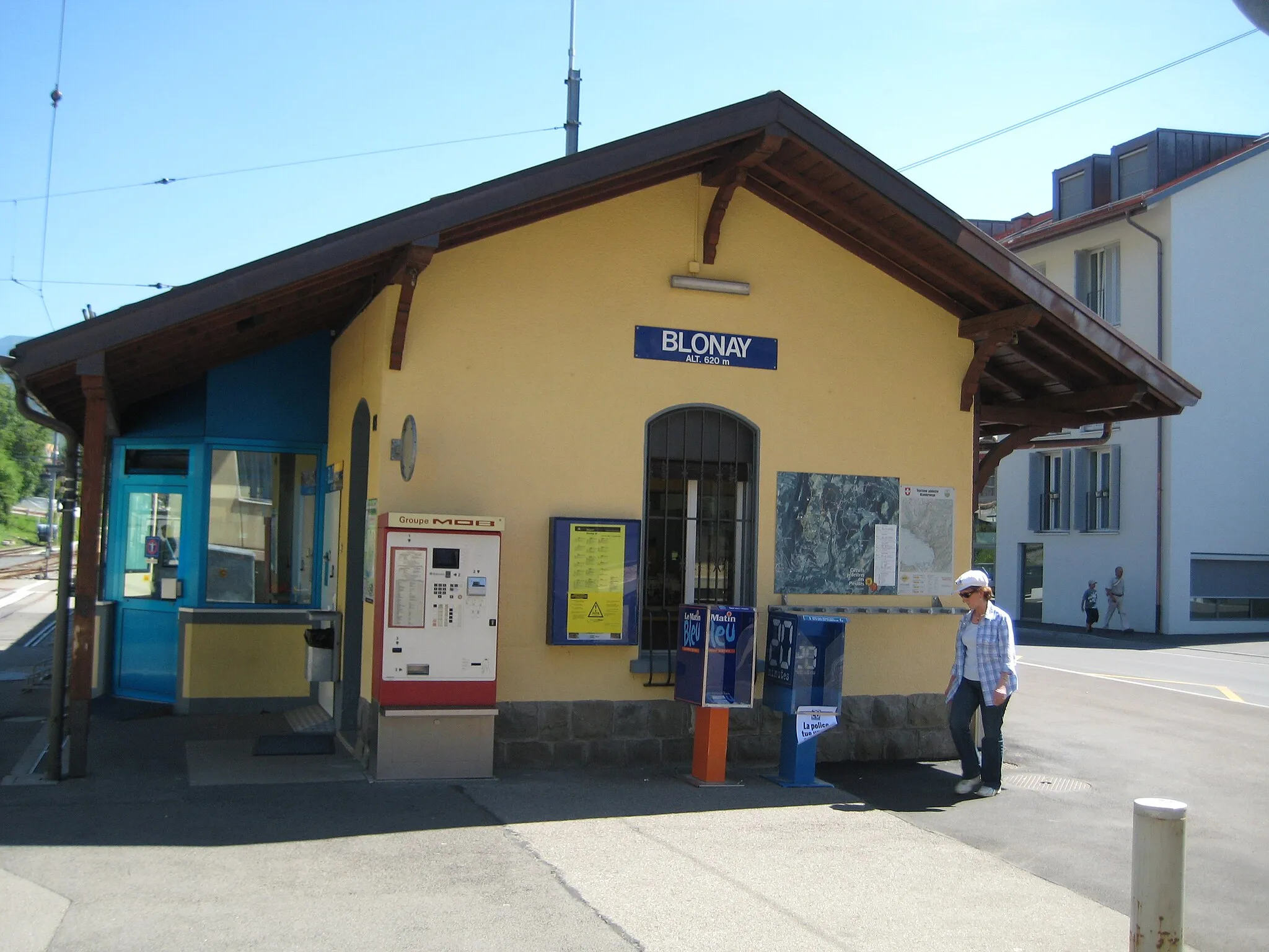 Photo showing: train station of Blonay (altitude: 620 m), canton Vaud, Switzerland