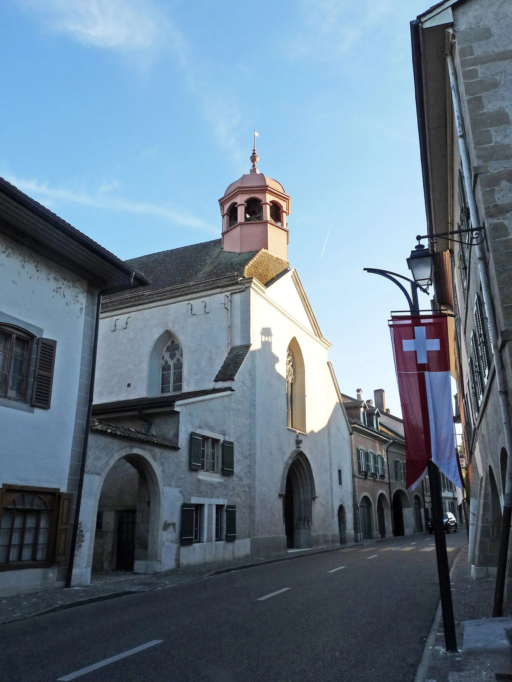 Photo showing: Temple de Coppet (Eglise évangélique réformée du canton de Vaud, Suisse)