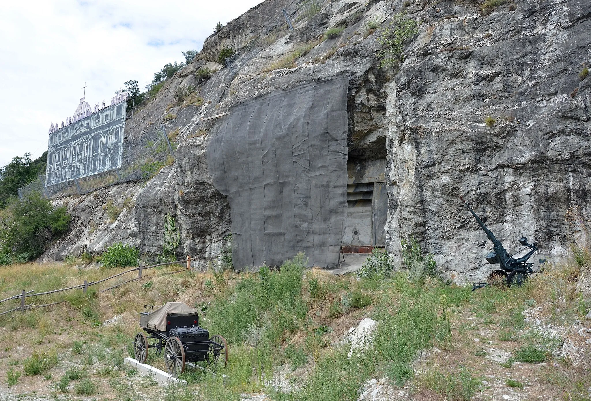 Photo showing: Artilleriewerk Naters (Simplonfestung) im Wallis in der Schweiz