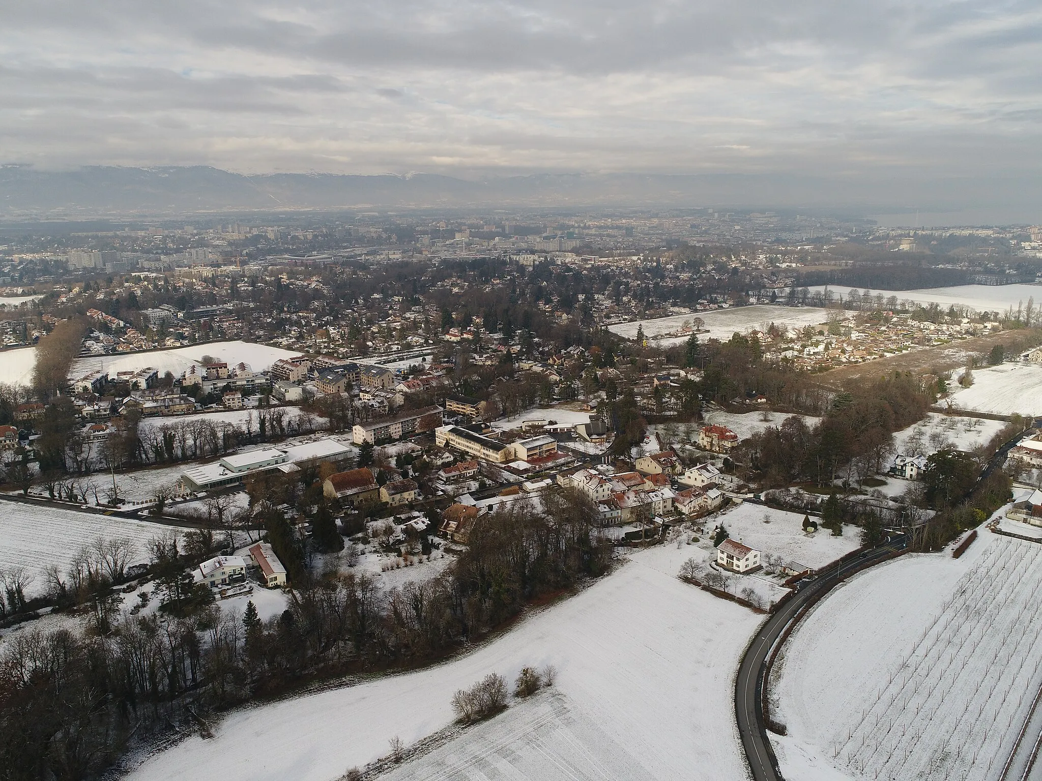 Photo showing: Troinex, aerial view