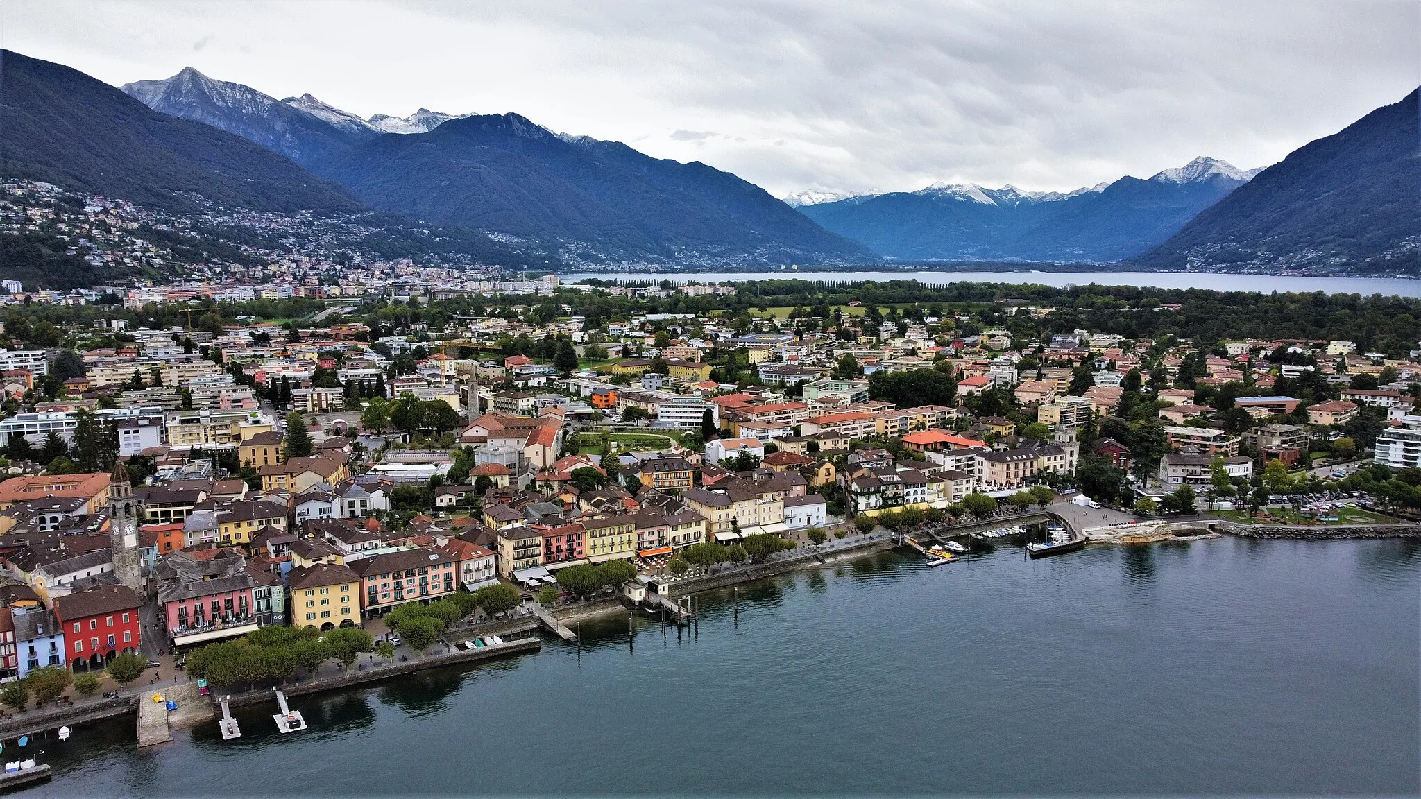 Photo showing: Ascona TI Switzerland, aerial view