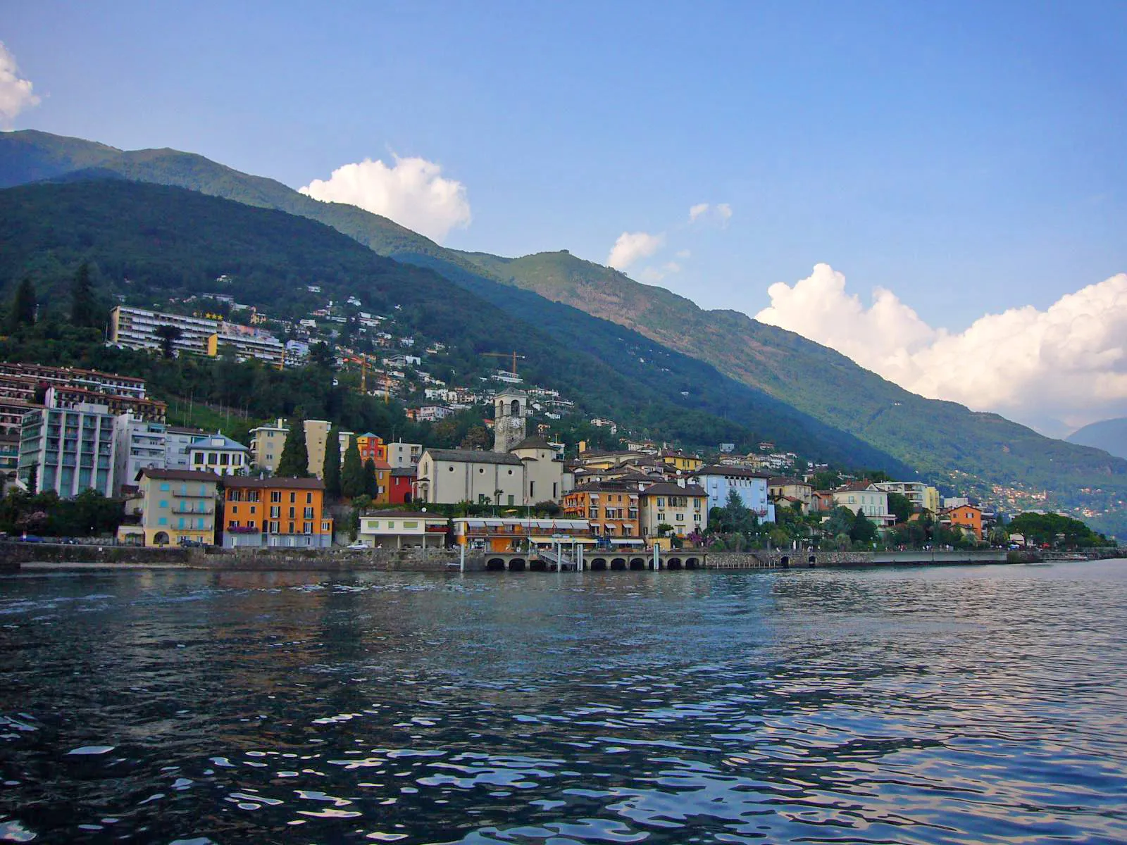 Photo showing: View of Brissago from Lake Maggiore.  In Ticino, Switzerland but near the Italian border