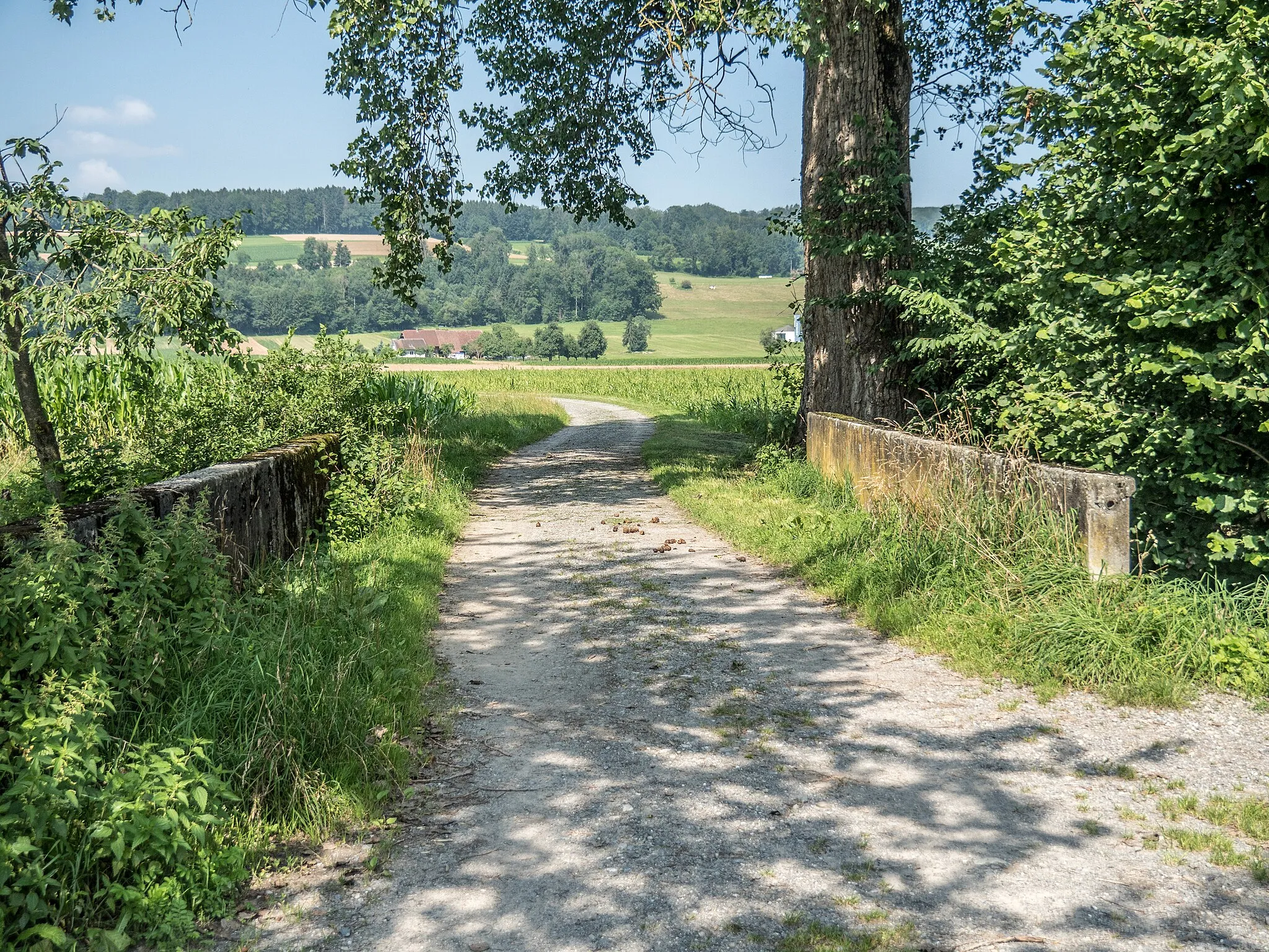 Photo showing: Fieldroad Bridge over the Suhre River, Knutwil – Büron, Canton of Lucerne, Switzerland