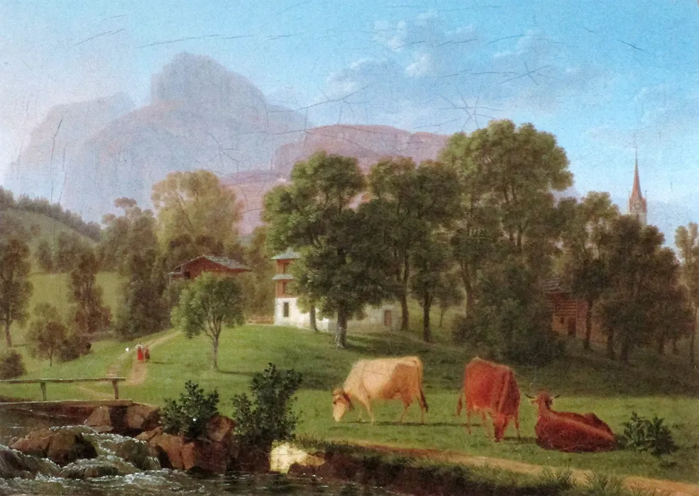 Photo showing: Ingenbohl. Bild von Johann Jakob Biedermann (1763-1830)