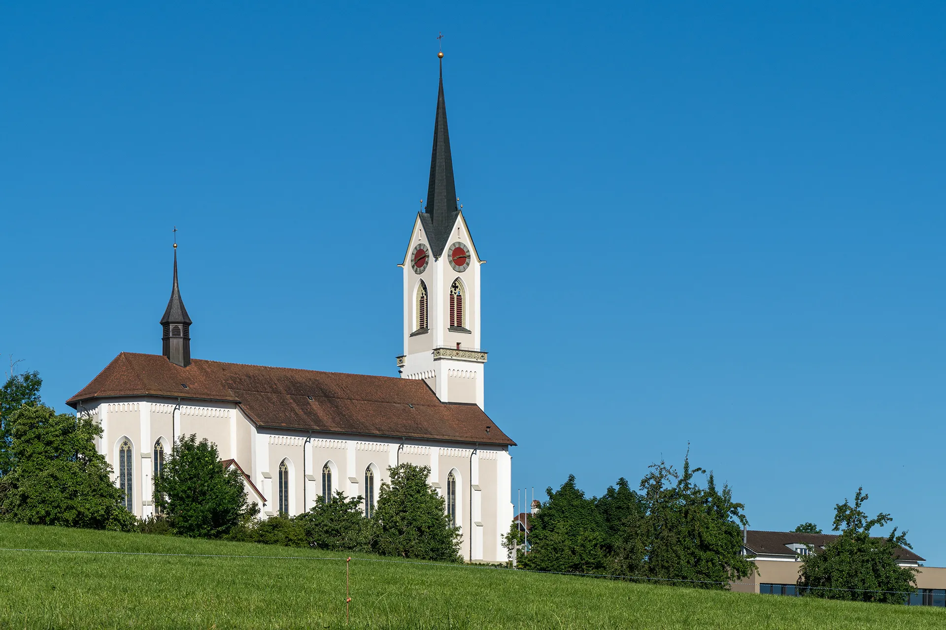 Photo showing: Pfarrkirche St. Marien in Nottwil (LU)