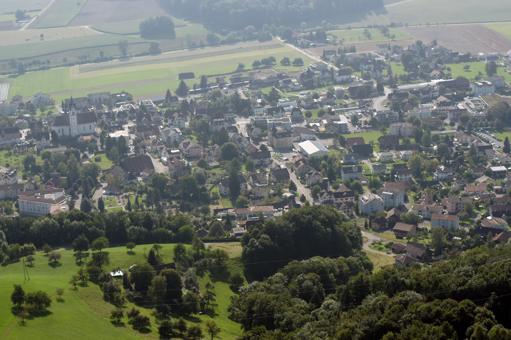 Photo showing: aerial photo of Triengen 2008