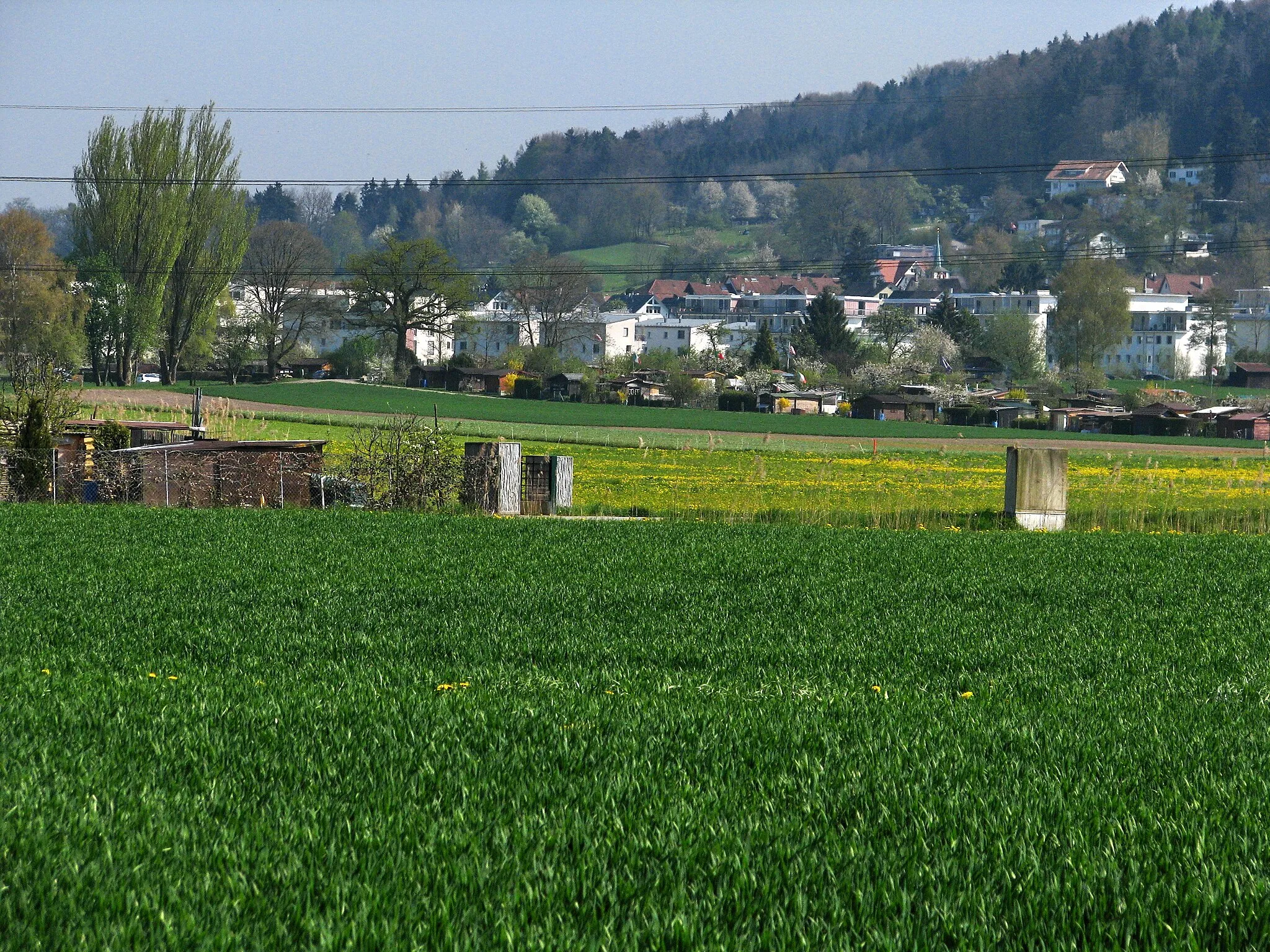 Photo showing: Fällanden as seen from Glatt river