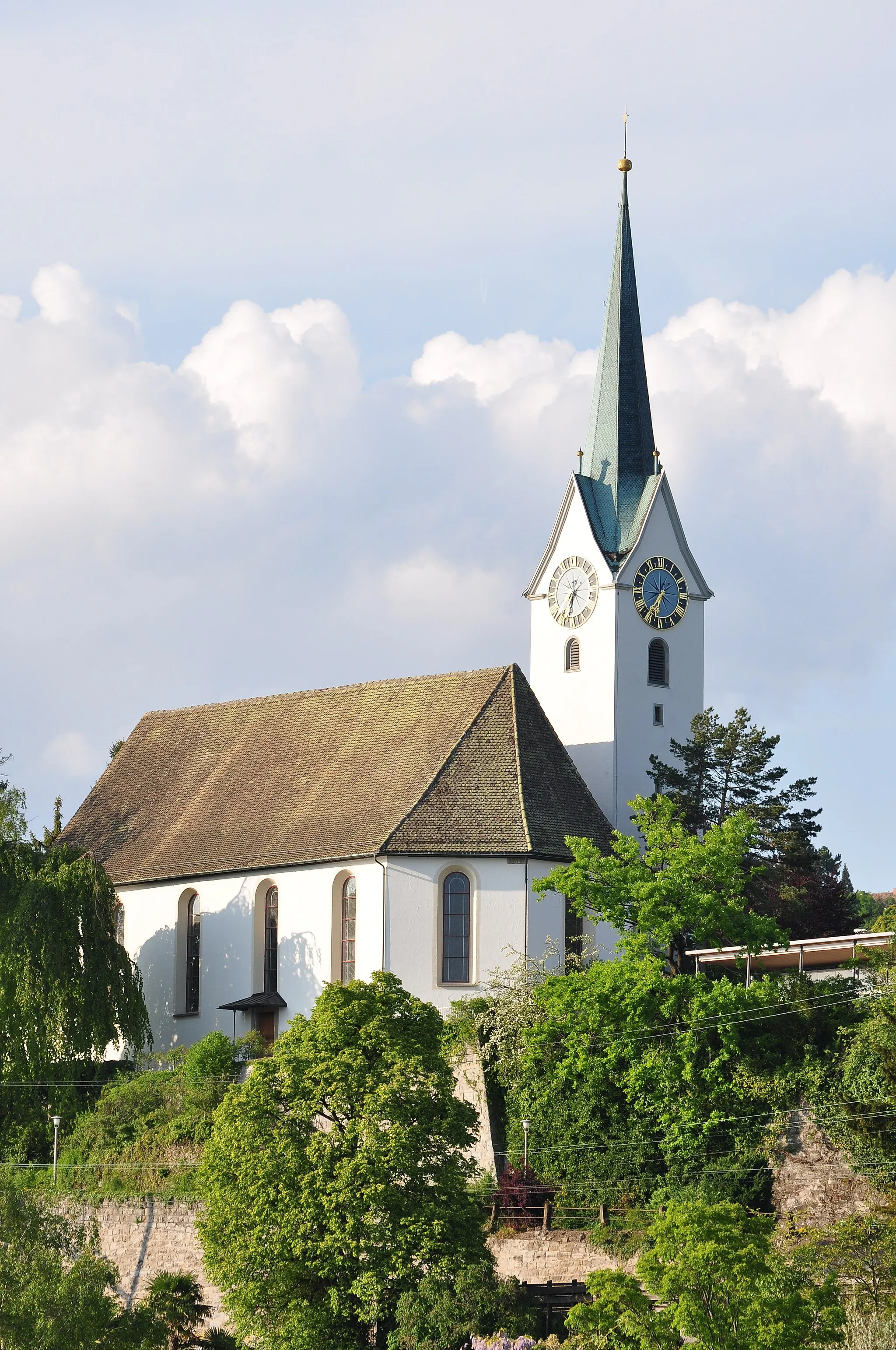 Photo showing: Herrliberg (Switzerland) as seen from ZSG paddle steamship Stadt Rapperswil