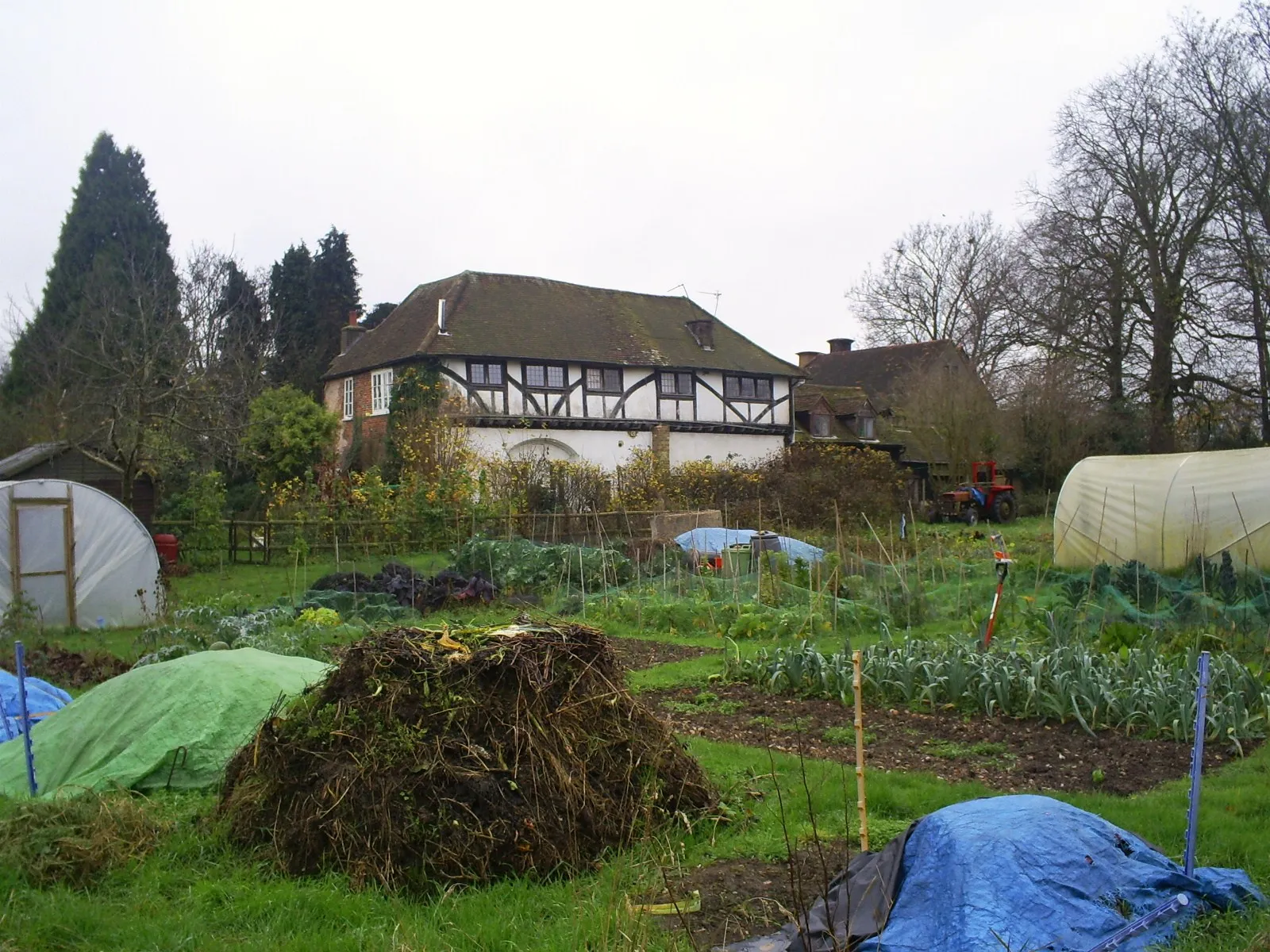 Photo showing: The Priory and allotments, Kings Langley
