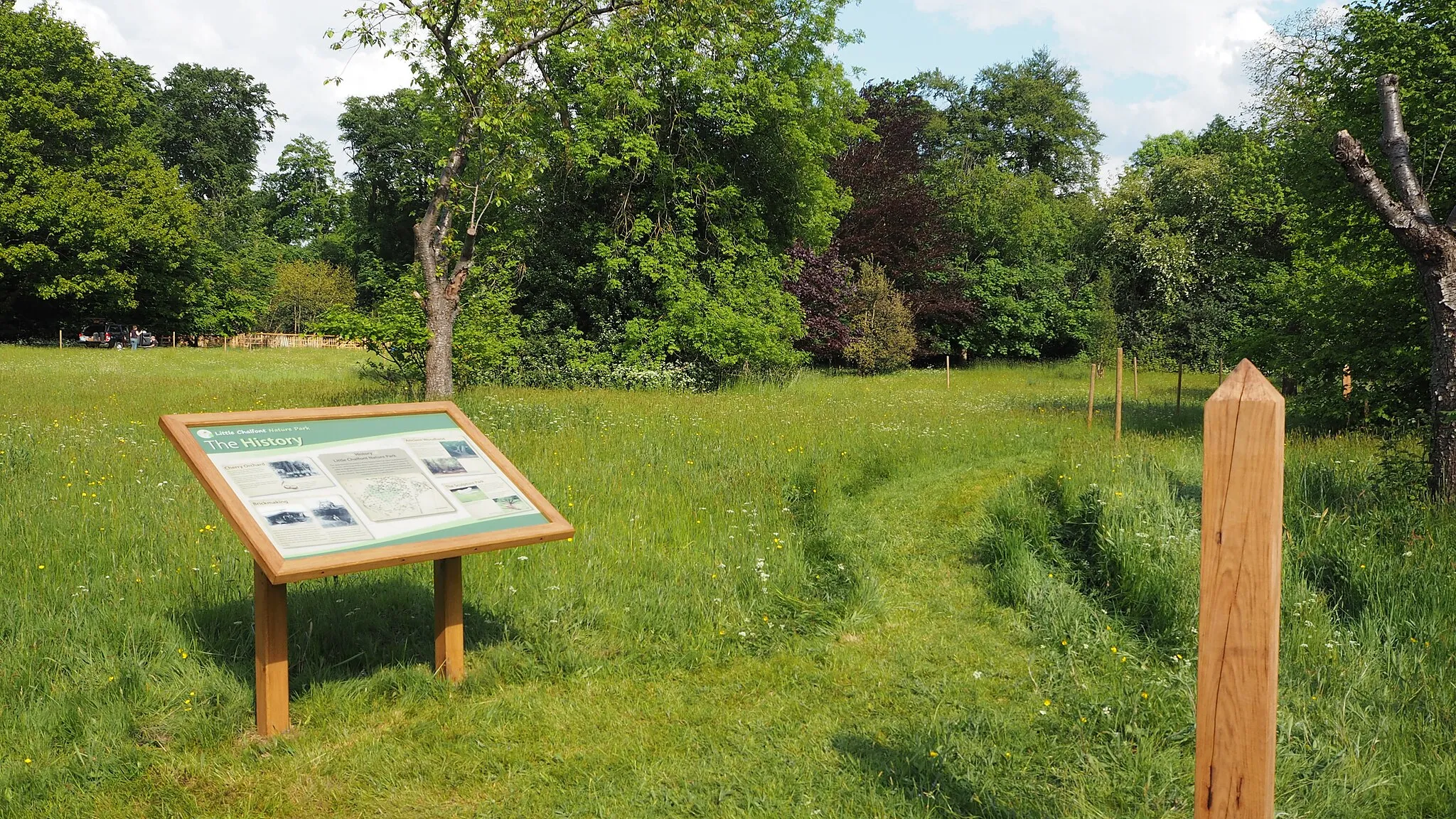 Photo showing: A view of The Nature Park showing the history information board