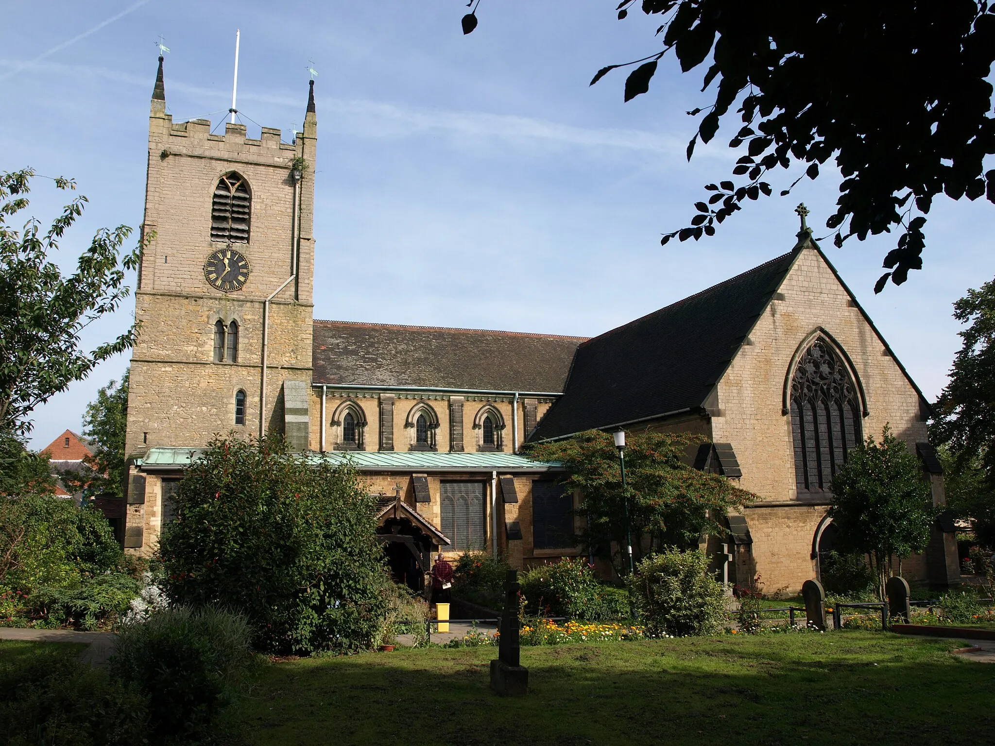 Photo showing: Church of St. Mary Magdalene, Hucknall, Nottinghamshire.
