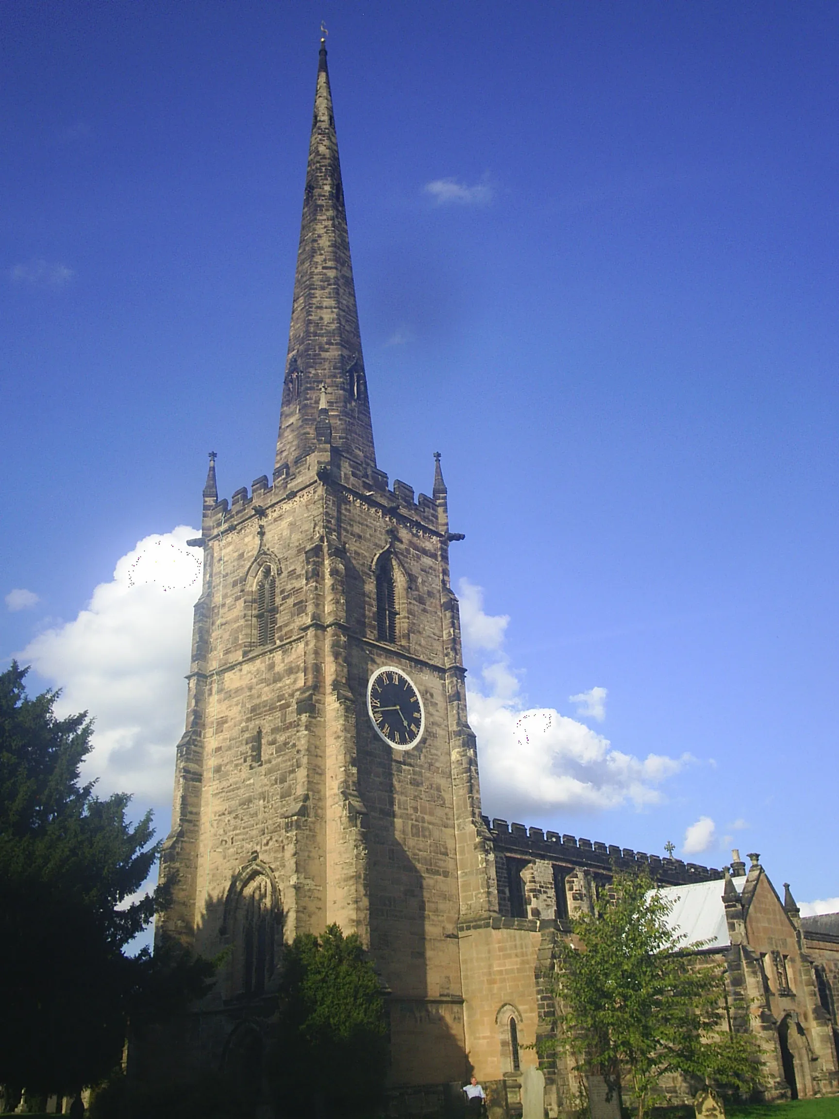 Photo showing: St Wystan's parish church, Repton, Derbyshire
