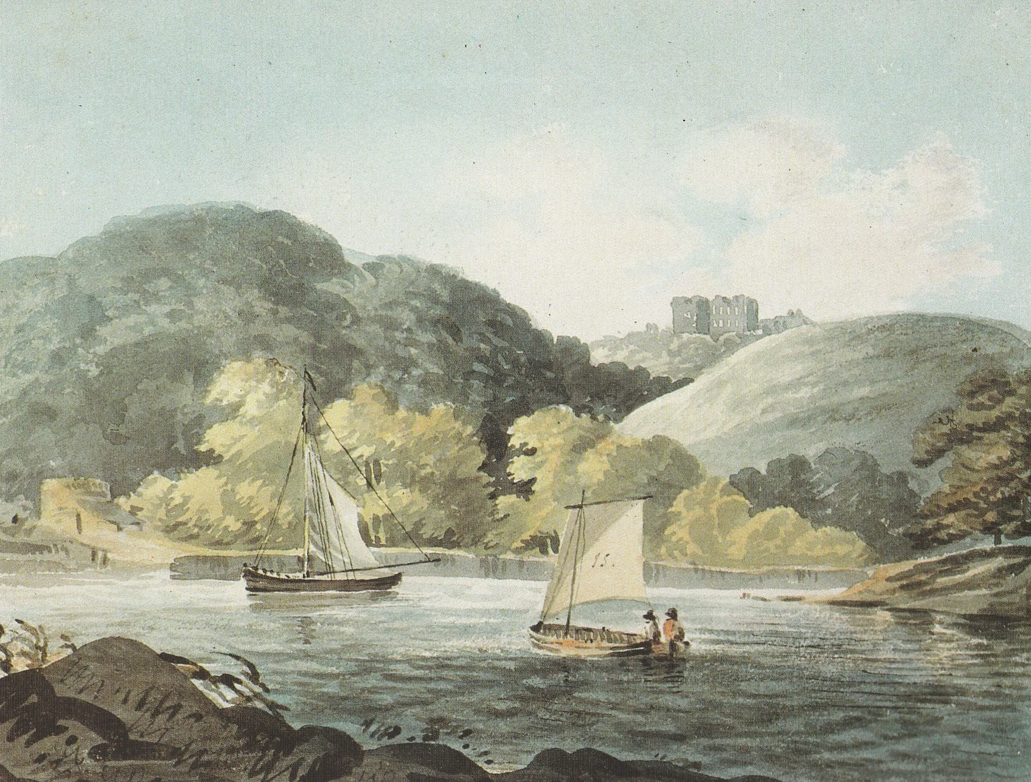 Photo showing: Watercolour titled "Wembury", showing the ruinous Wembury House, built by Sir John Hele (d.1608). Devon Record Office ref:DRO, 564M/F13/25