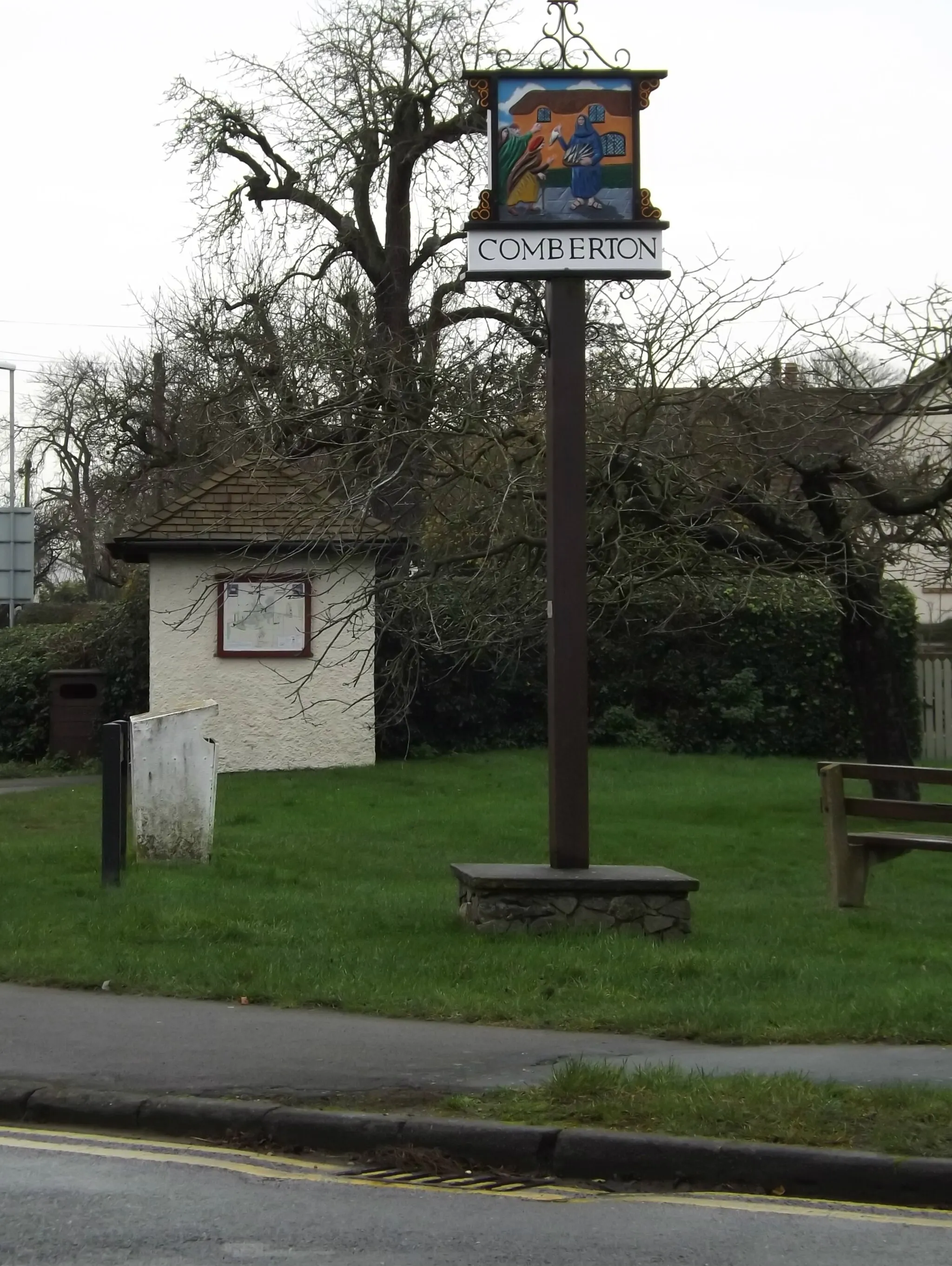 Photo showing: Comberton Village sign