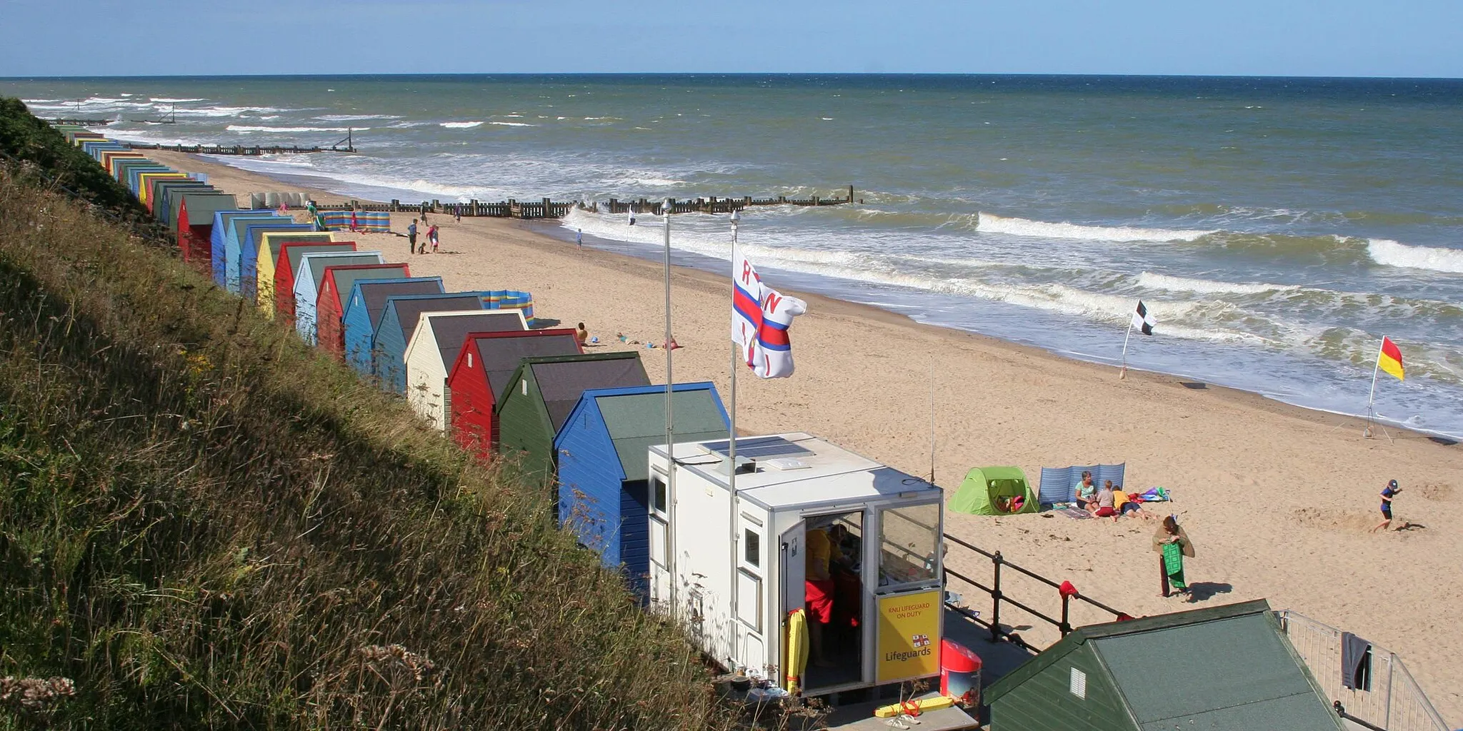 Photo showing: Mundesley beach in August 2013.